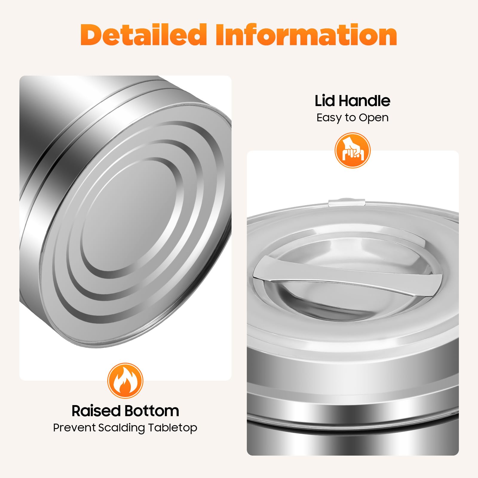 TiryyDrela contenitore termico inox 20L alimenti caldo