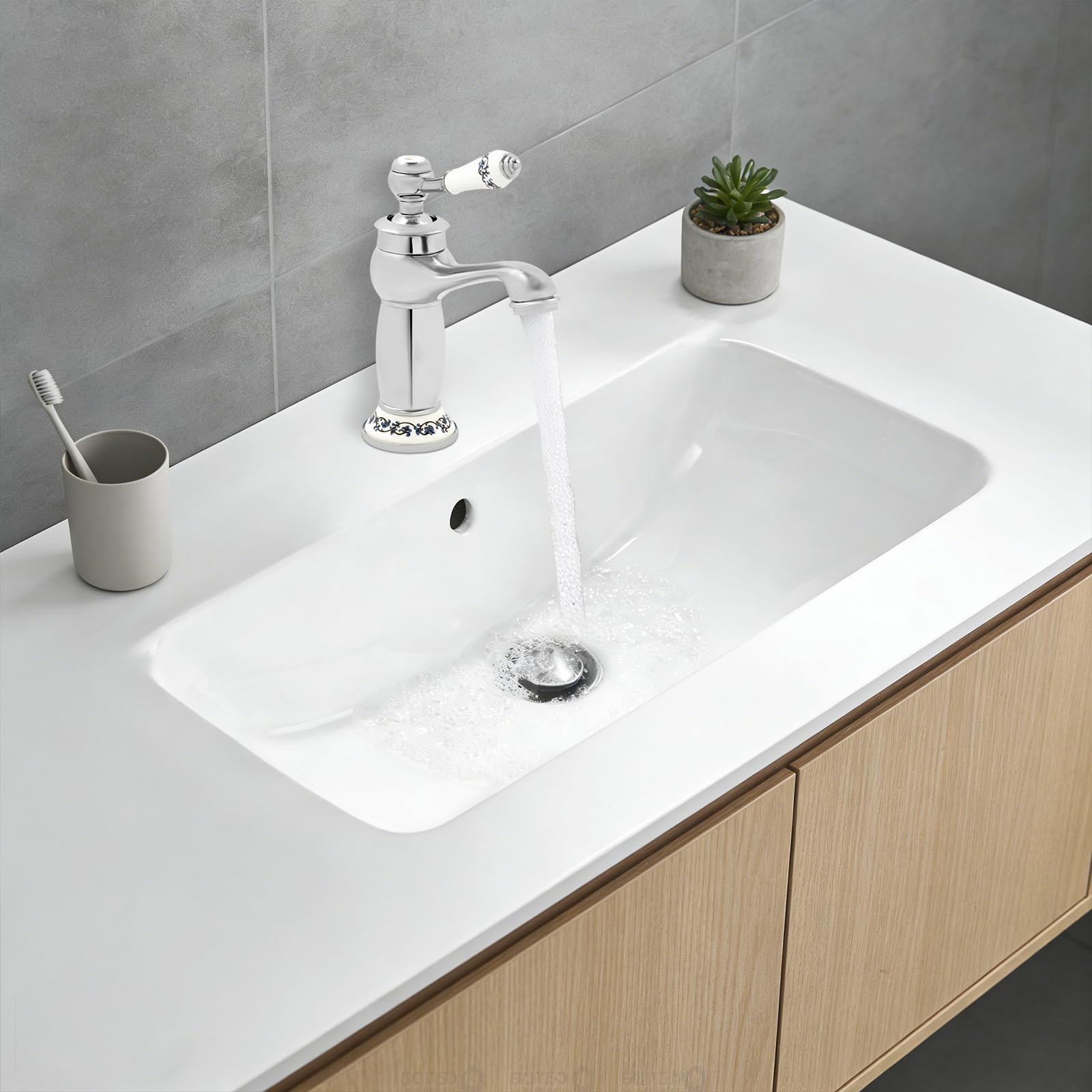 TiryyDrela Rubinetto Bagno Retro Rame Cromato Monoforo