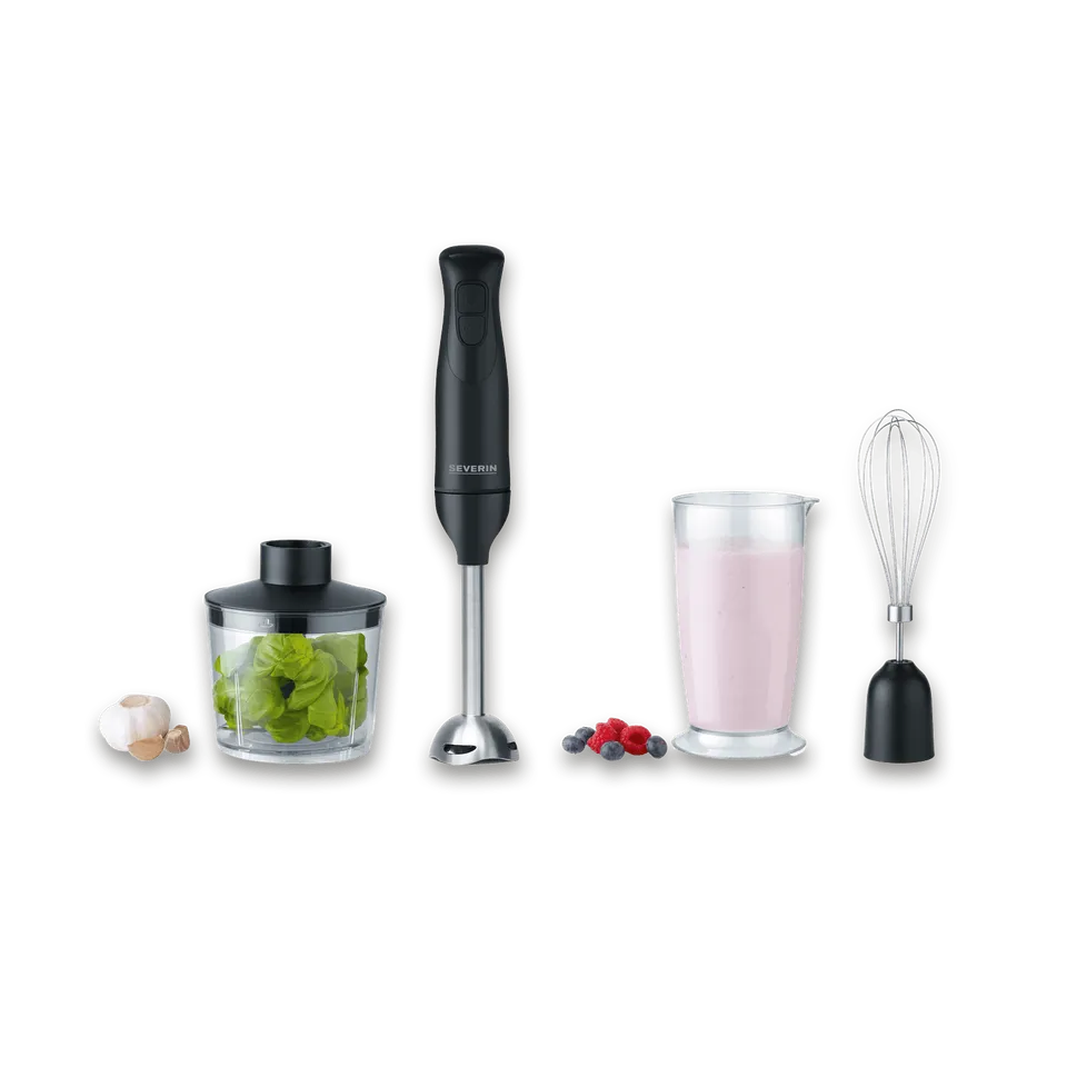 SEVERIN Frullatore a Immersione 3 in 1 Acciaio Inox Turbo