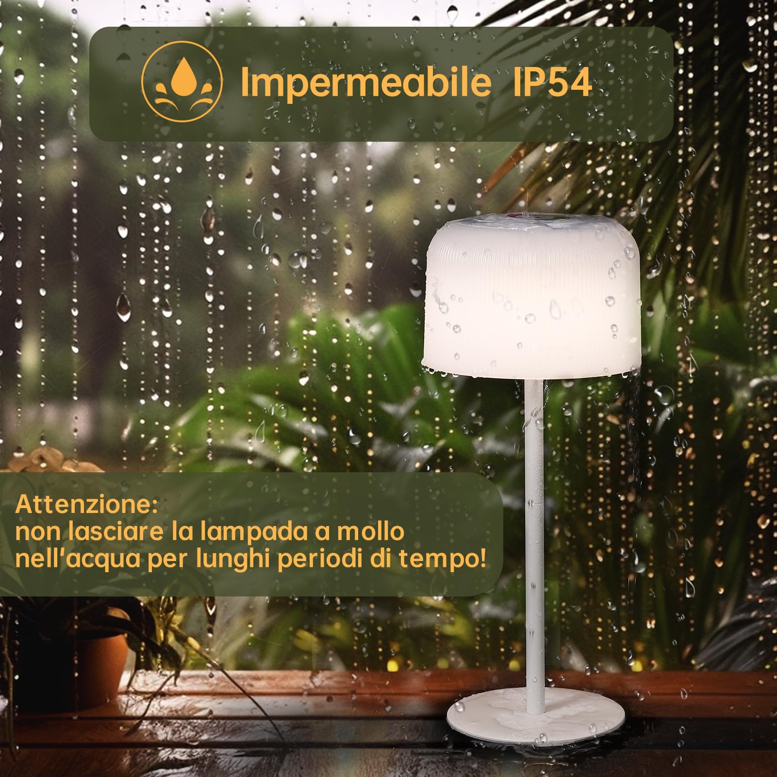 WOWDSGN 3 in 1 Lampada Tavolo LED Ricaricabile RGB IP54