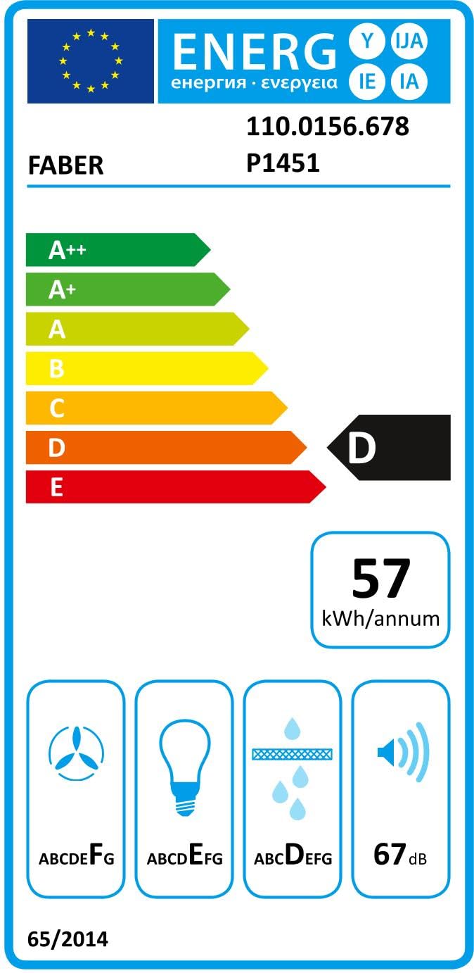 Faber TCH04 SS16A 741 cappa sottopensile 60 cm LED