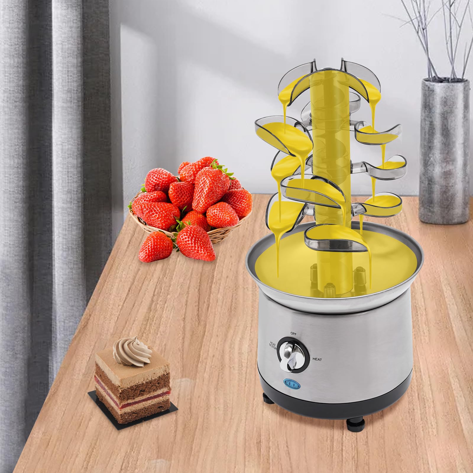 TiryyDrela Fontana Cioccolato 4 Livelli Inox 1,2 L