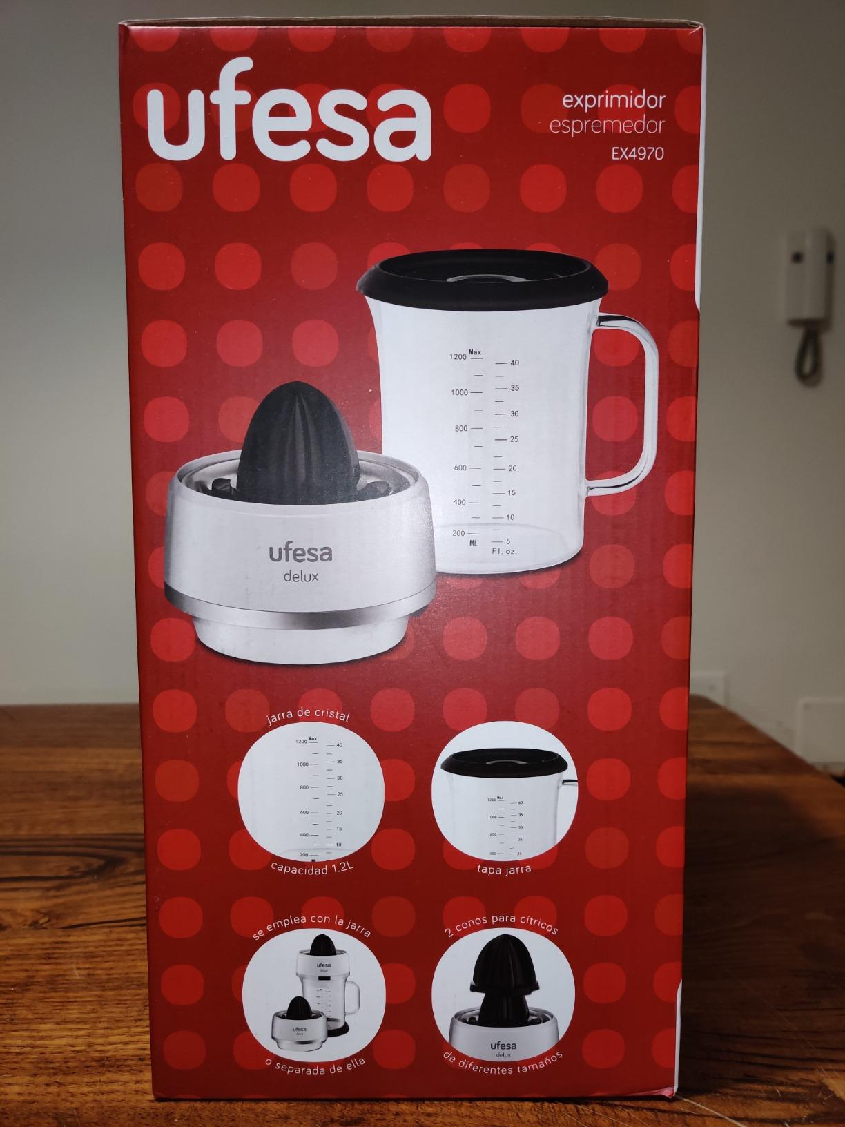 Ufesa EX4970 Spremiagrumi Elettrico 1,2 L Vetro 2 Coni