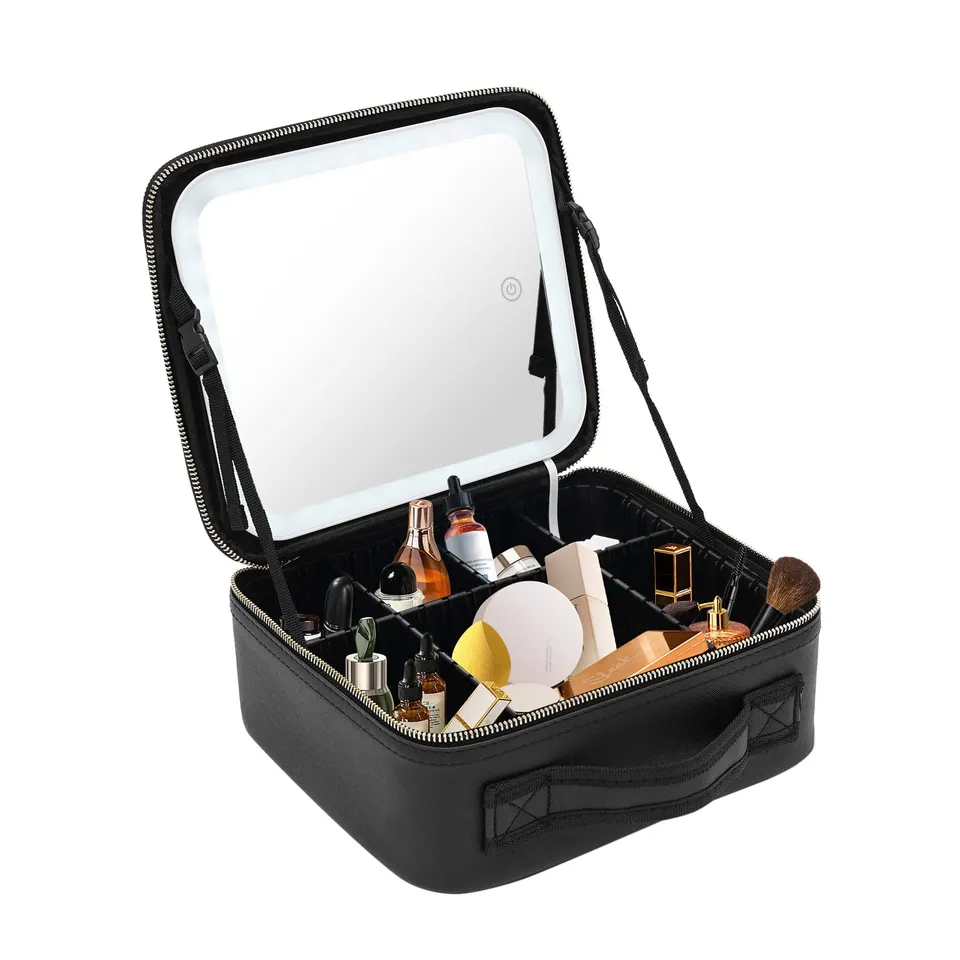 TiryyDrela Vanity Case Trucco LED 3 Colori 26x23x11 cm