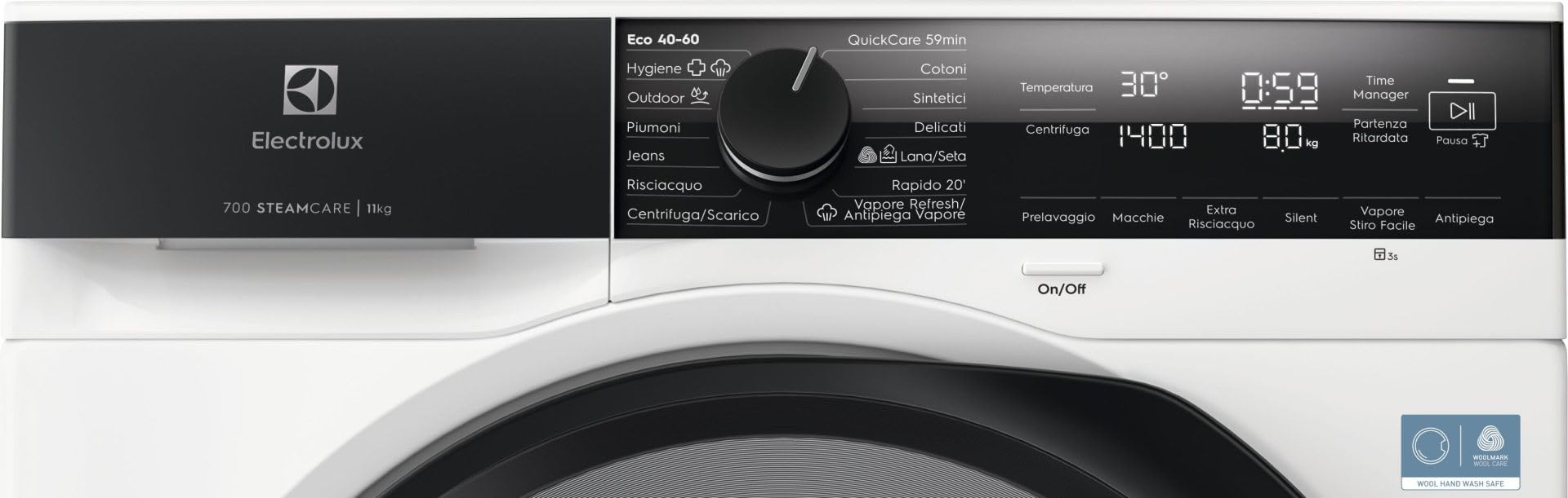 Electrolux EW7F411BG3 Lavatrice 11 Kg 1400 Giri Classe A