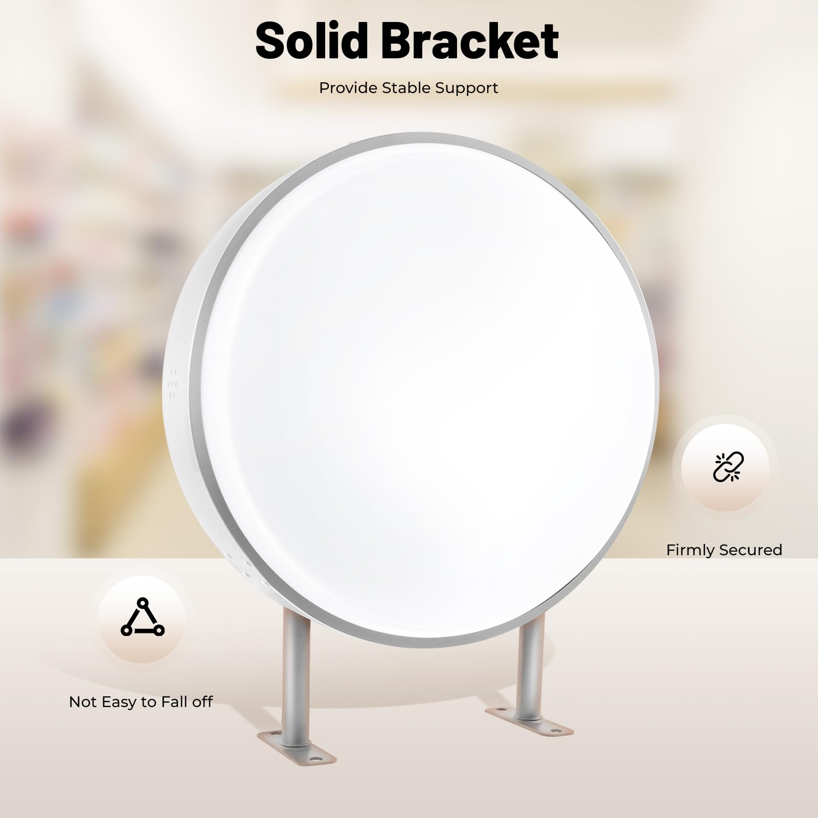 TiryyDrela Insegna Luminosa LED Rotonda 50 cm Doppio Lato