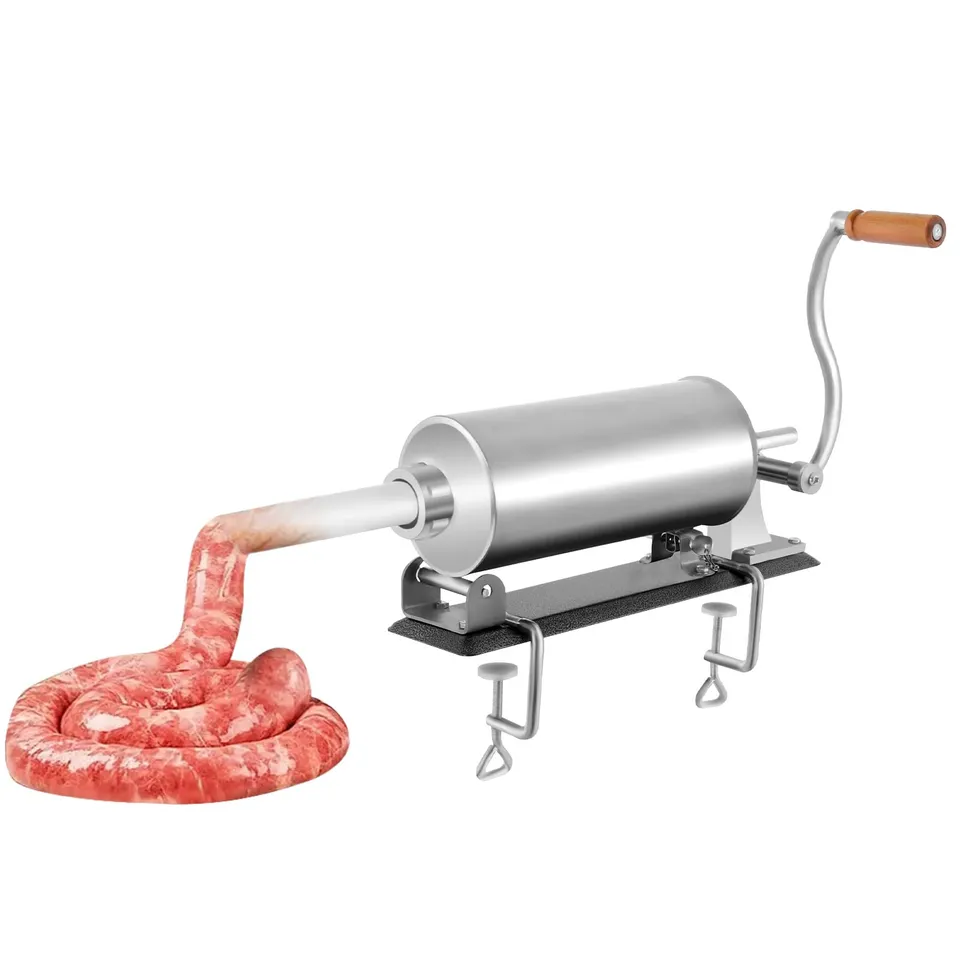 TiryyDrela Insaccatrice Salsicce Inox Orizzontale 3L 4 Imbuti