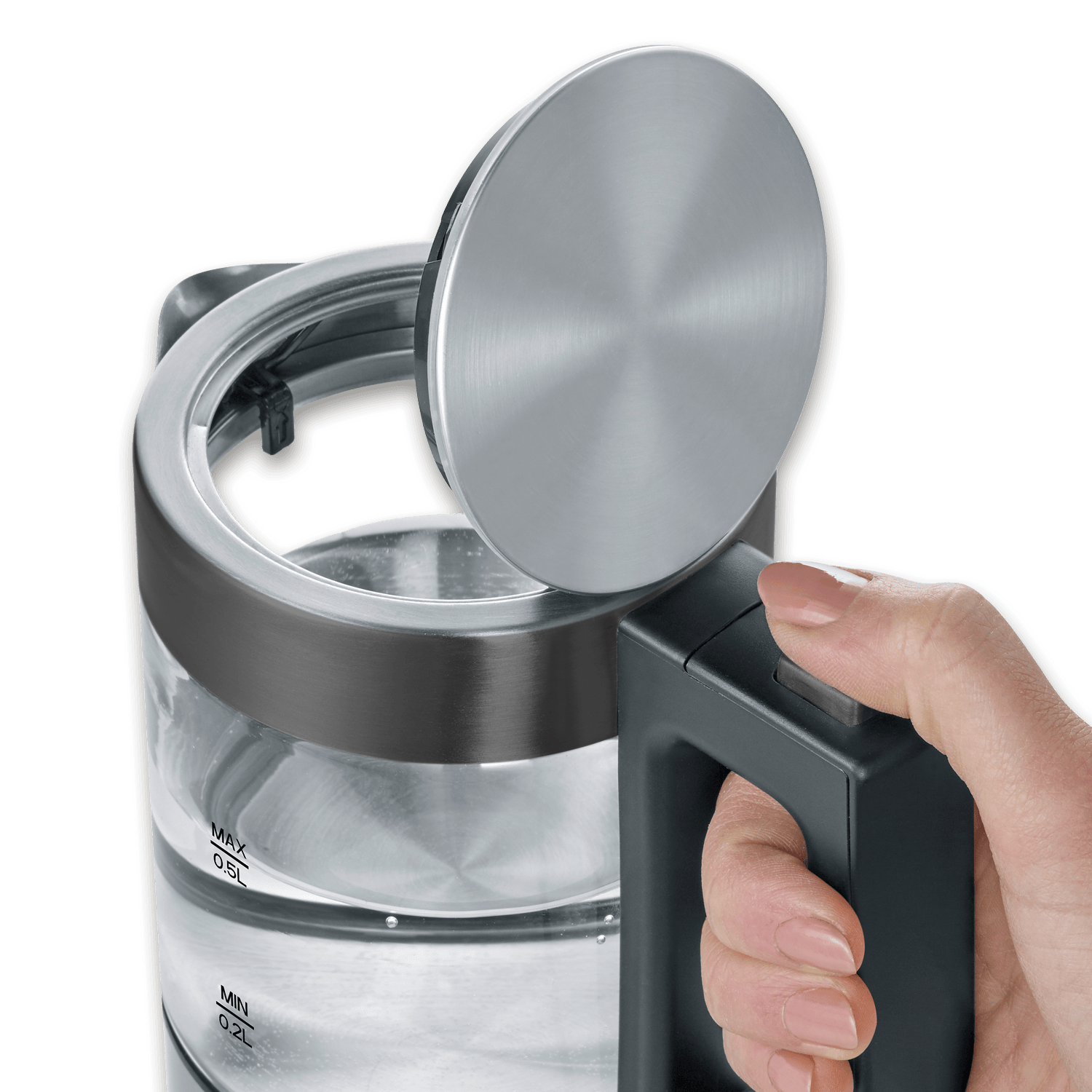 SEVO Mini bollitore vetro 0,5 L single compatto