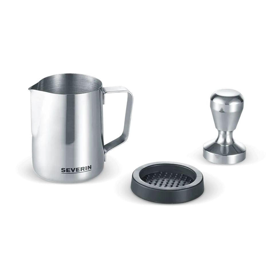SEVO Set Barista Kit Espresso con Lattiera e Pressino 51 mm