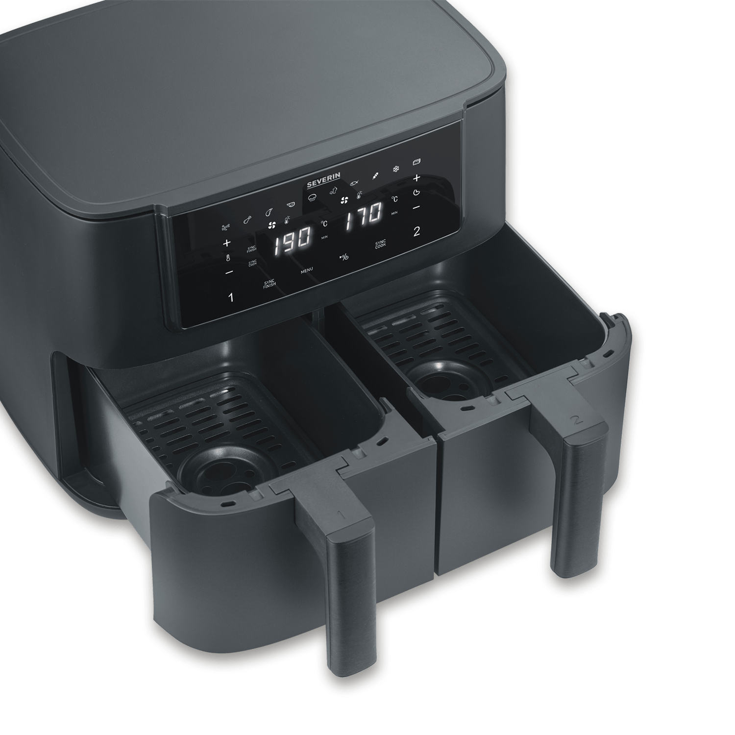 SEVO Black Line Dual friggitrice ad aria doppia 2x4 litri