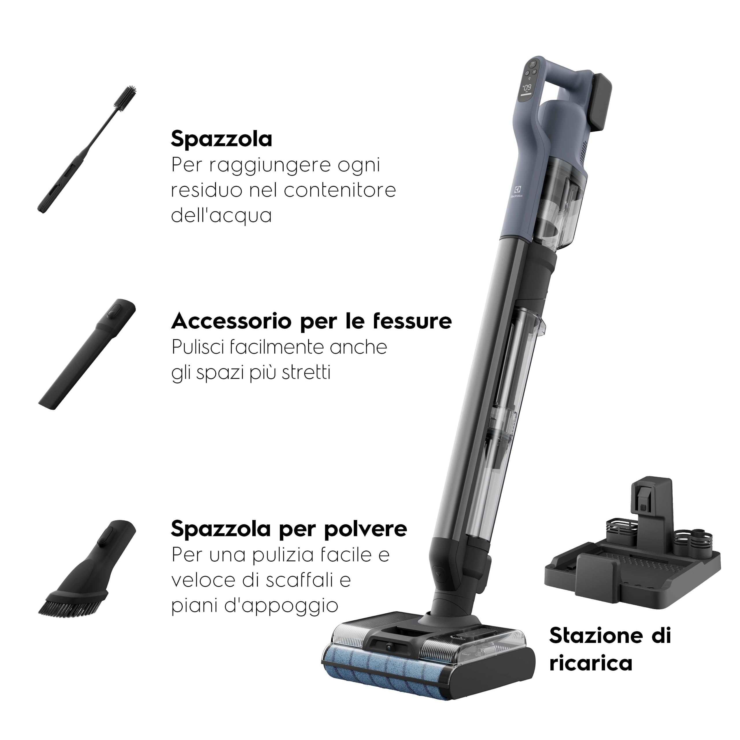 Electrolux Serie 800 EW82U1DB lavapavimenti senza filo wet&dry blu