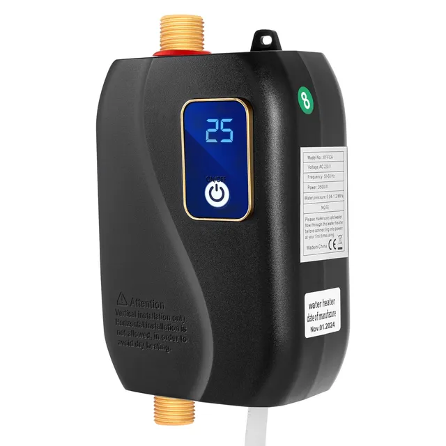 TiryyDrela Scaldabagno istantaneo 3500 W nero 25-50°C