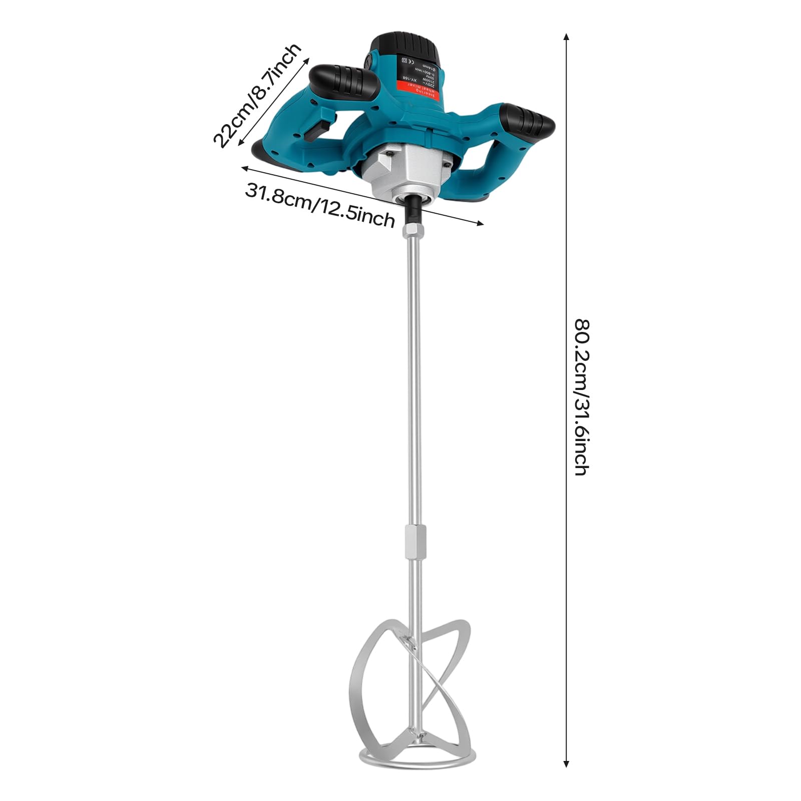 TiryyDrela Miscelatore Elettrico 2100W 6 Velocità M14