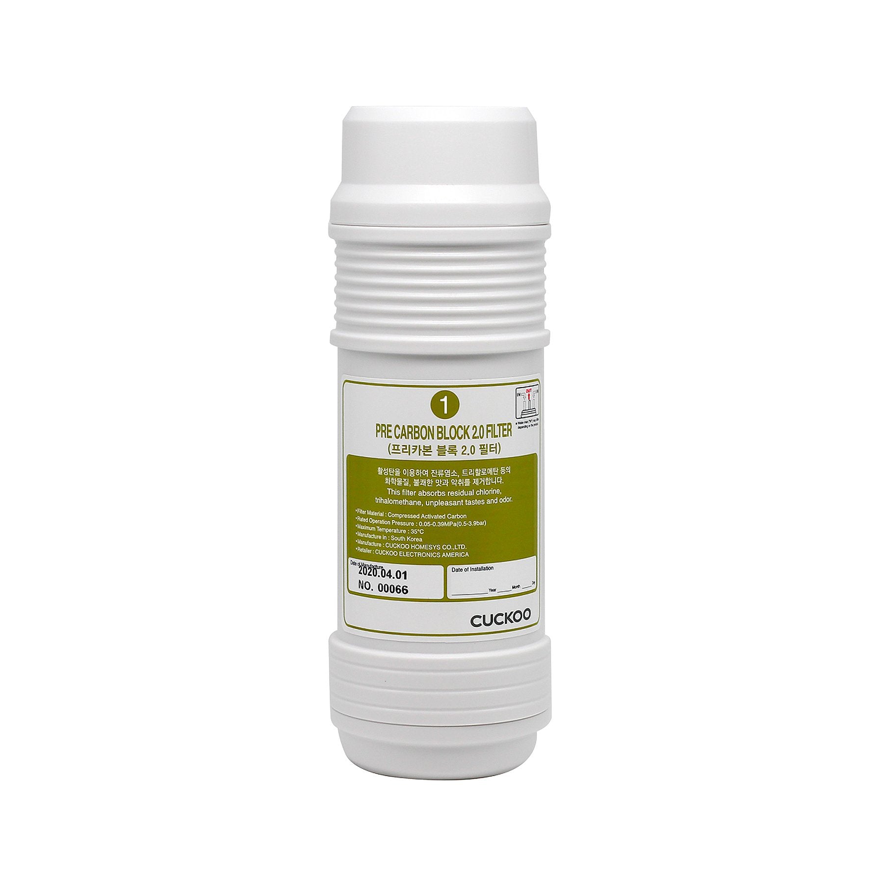 CUCKOO CPF-802P filtro acqua depuratore pre-carbon