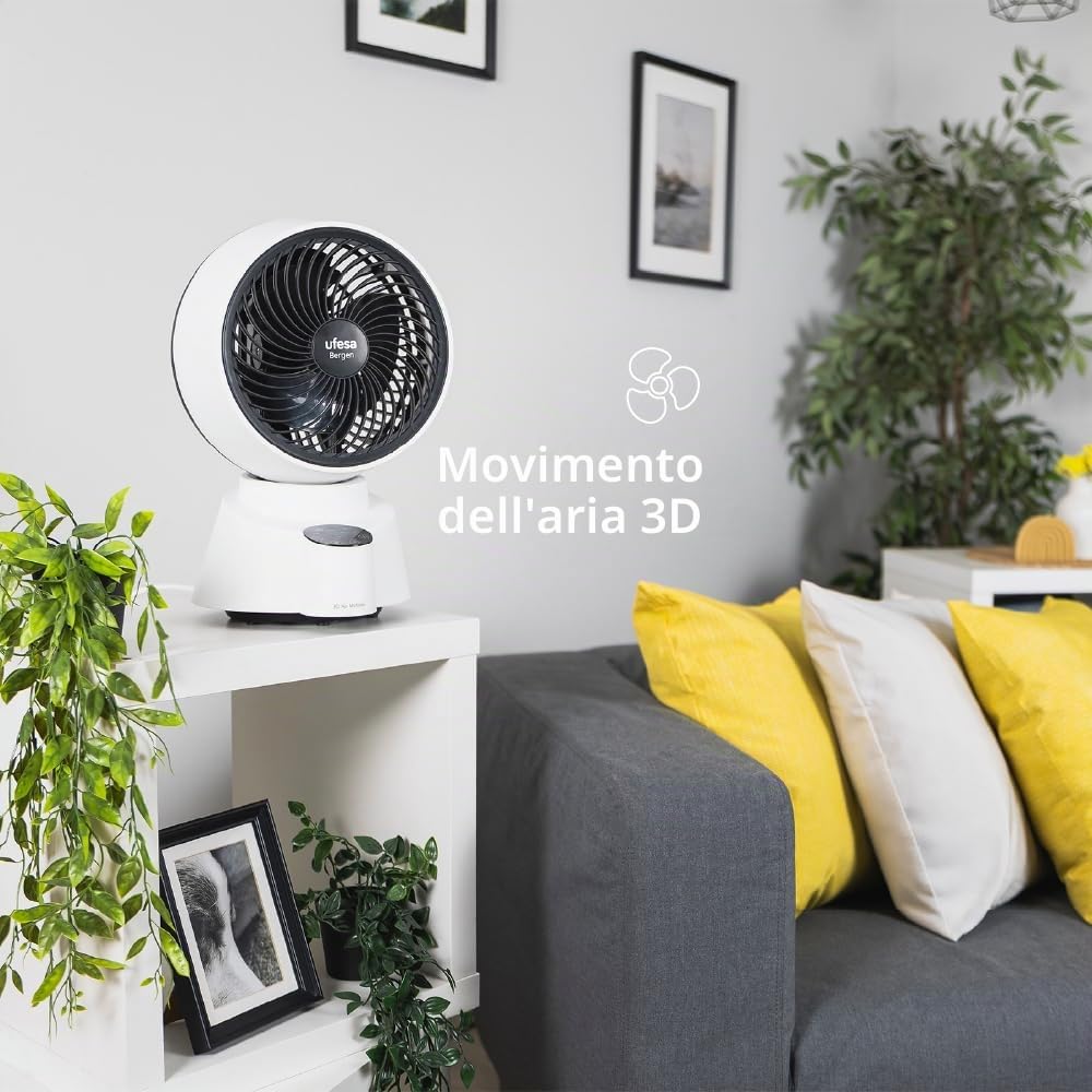Ufesa Bergen ventilatore da tavolo 40W 6 velocità 3D