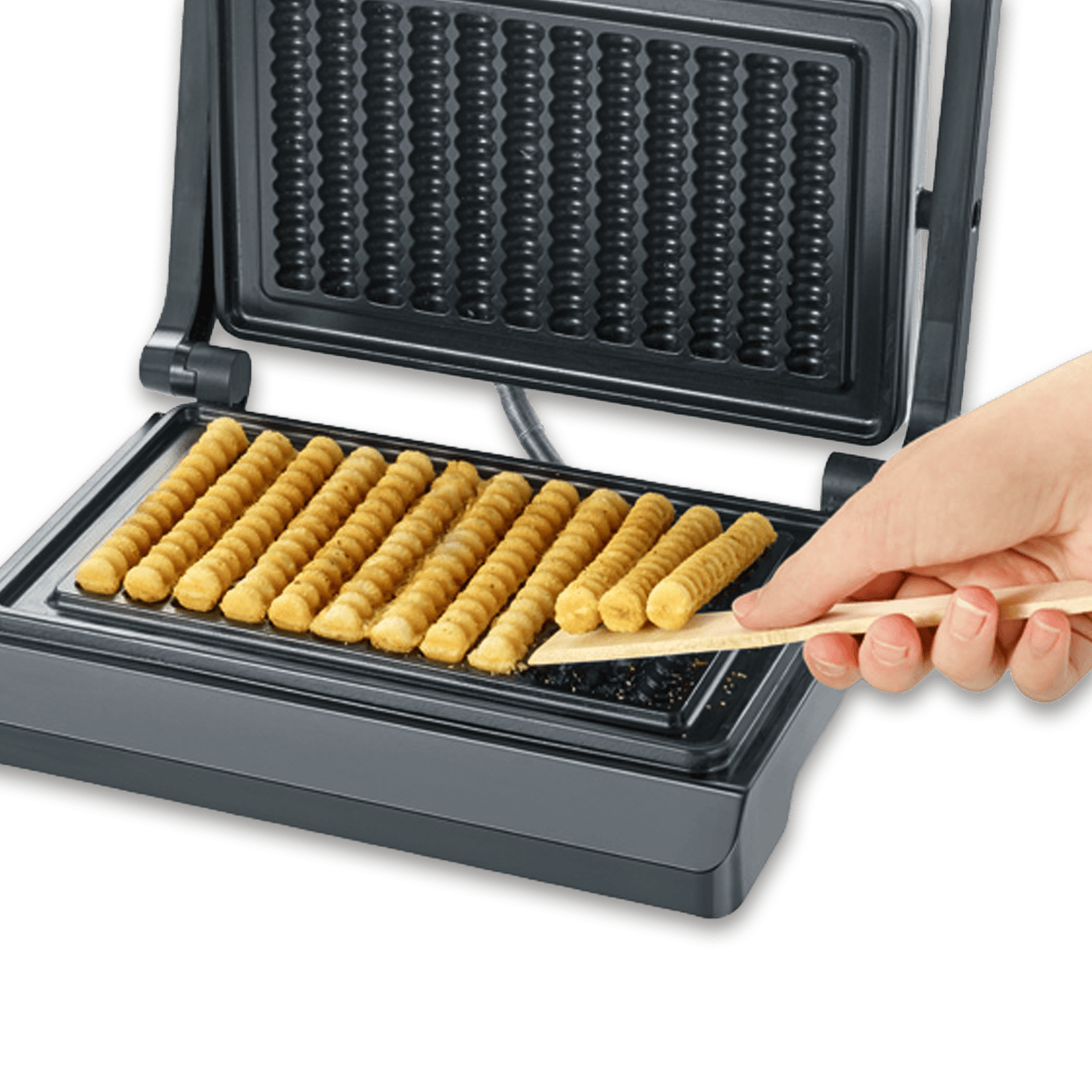 SEVO Piastra waffle stick patatine 12 pezzi antiaderente