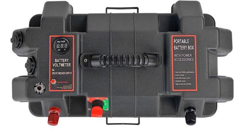 TiryyDrela Scatola Batteria PP con USB 44x24,5x27 cm Esterni
