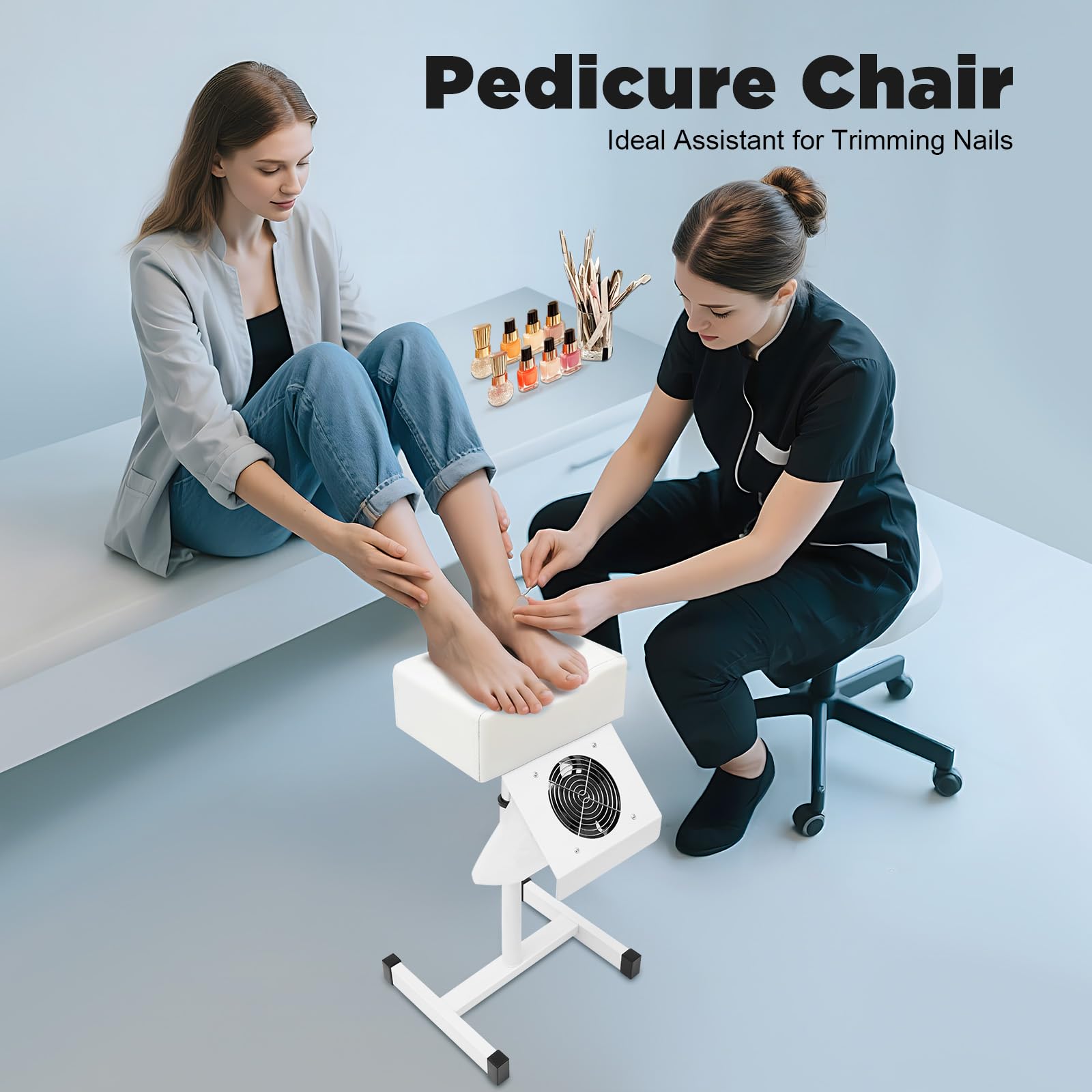 TiryyDrela Sedia Pedicure con Aspiratore 48-68 cm