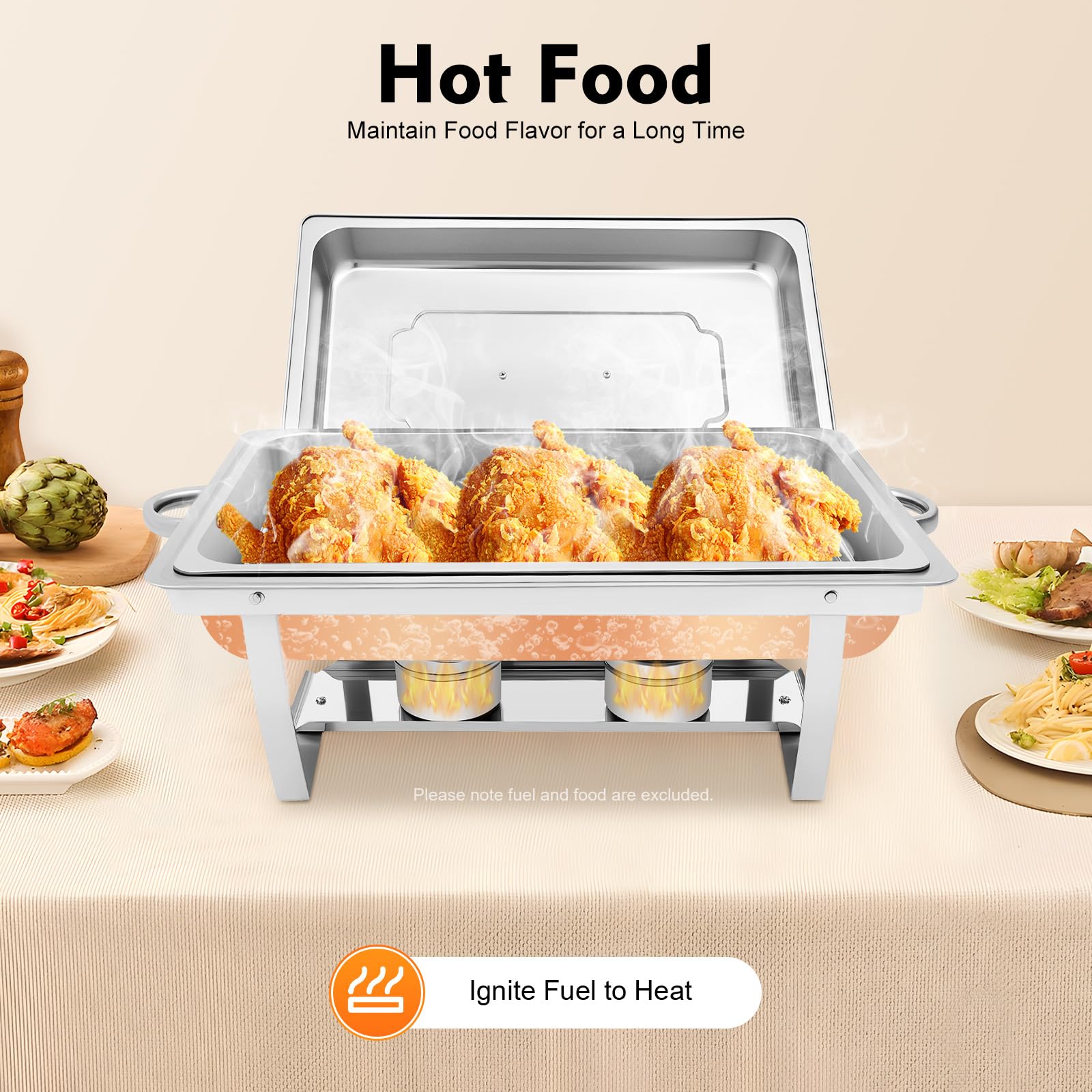 TiryyDrela Chafing Dish Buffet 9L Inox 62x34x31 cm
