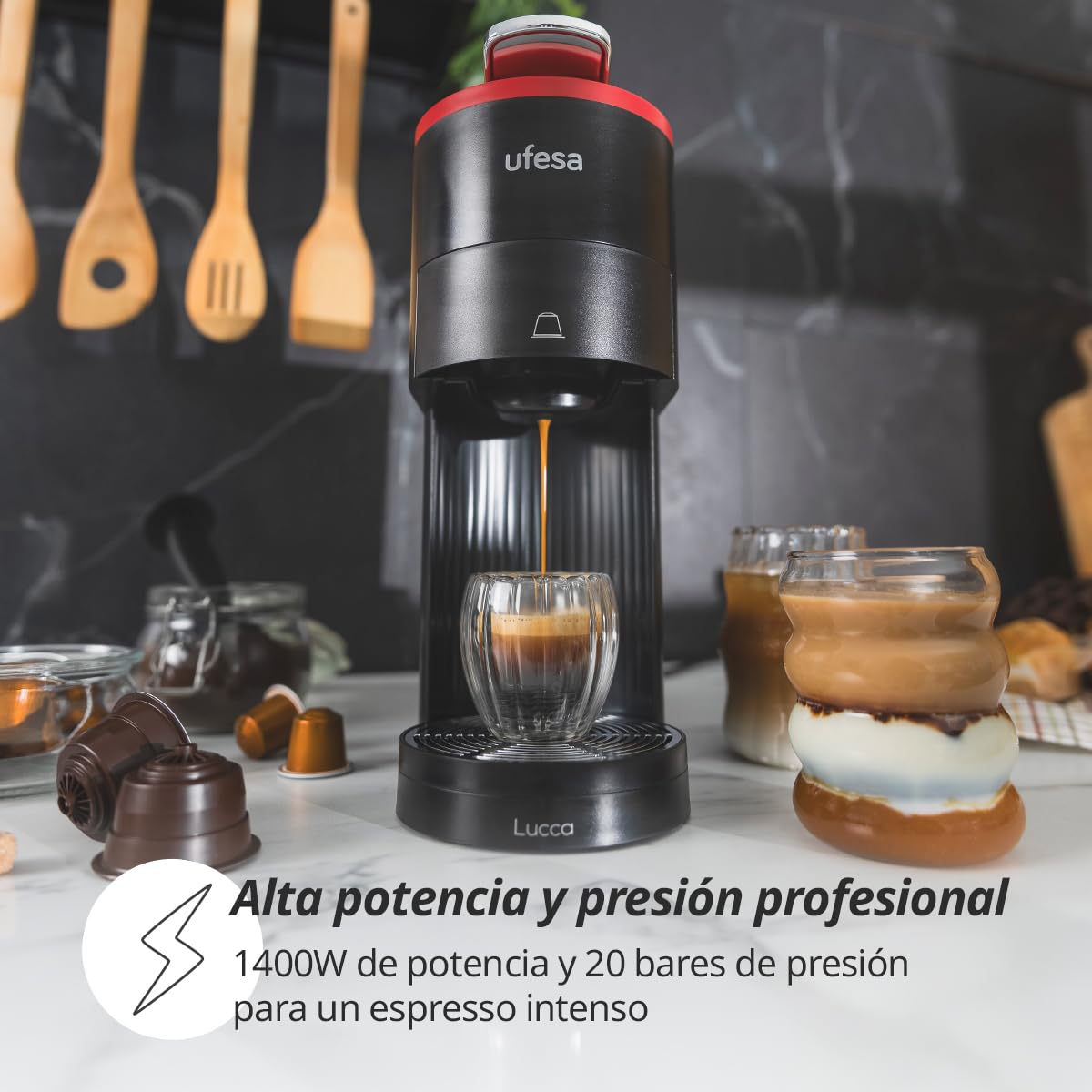 Ufesa Lucca macchina caffè multicapsula 4 in 1