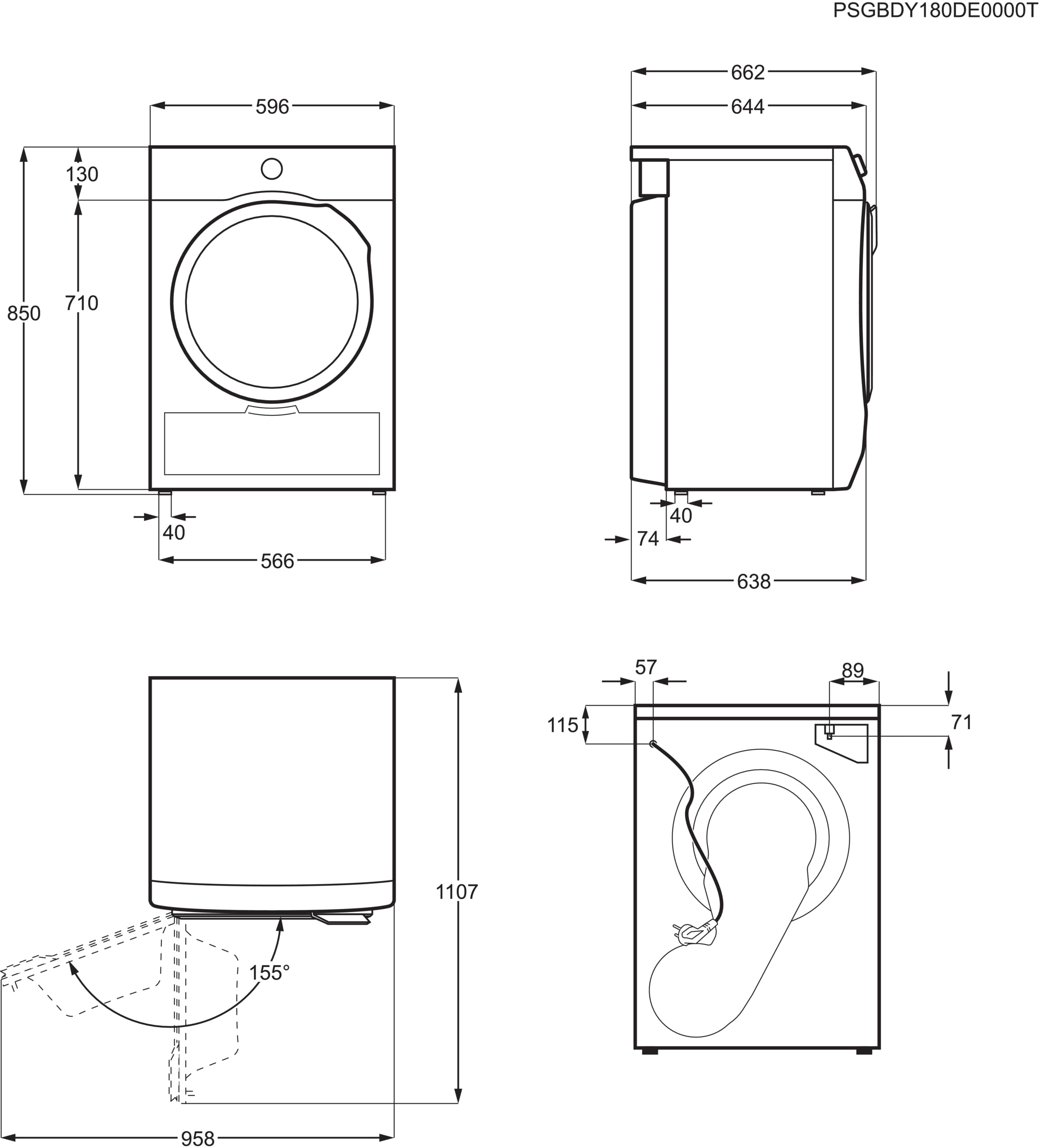 Electrolux PerfectCare 700 EW7HA482 asciugatrice 8 kg A++ bianca