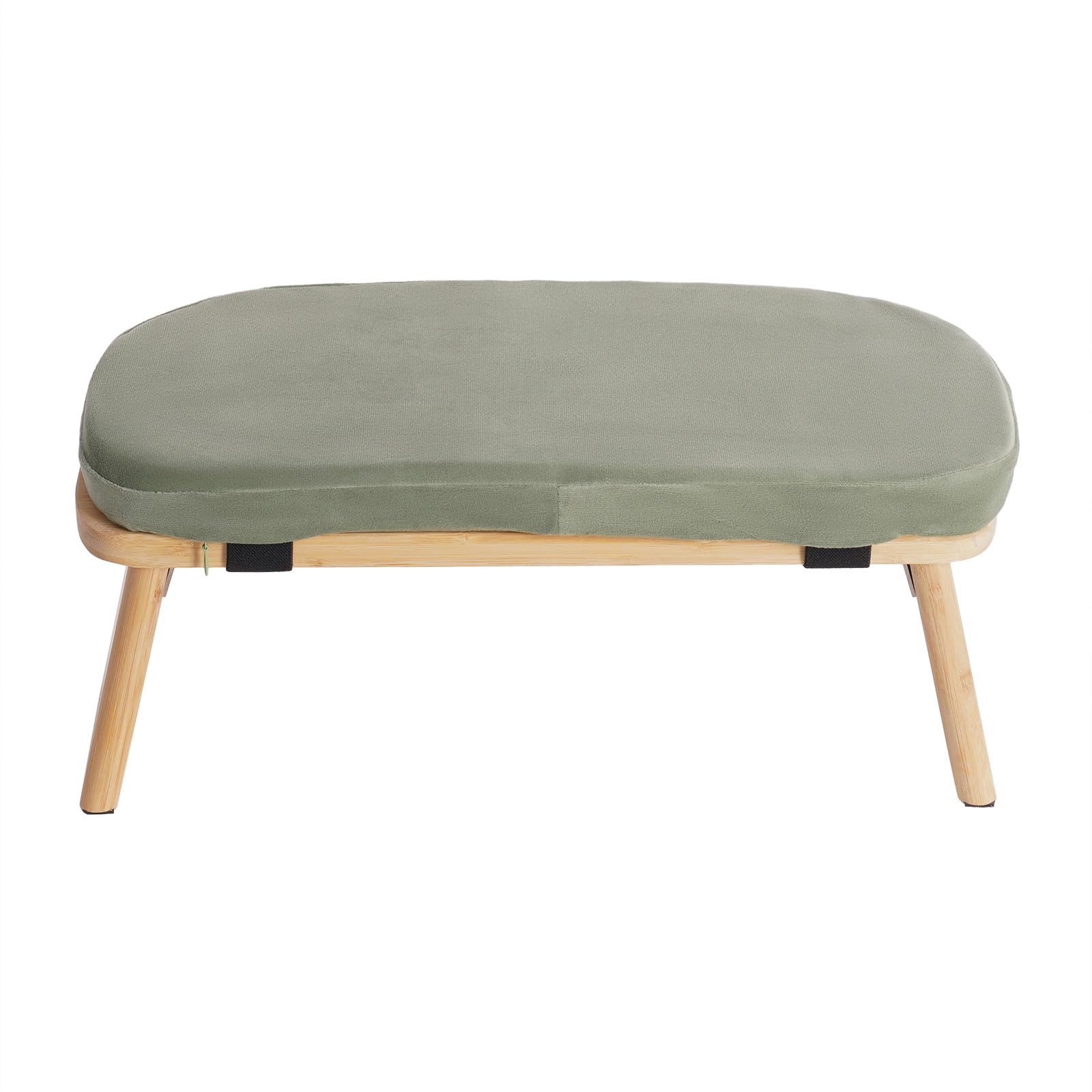 TiryyDrela Panca Meditazione Bambù Pieghevole con Cuscino 180 kg
