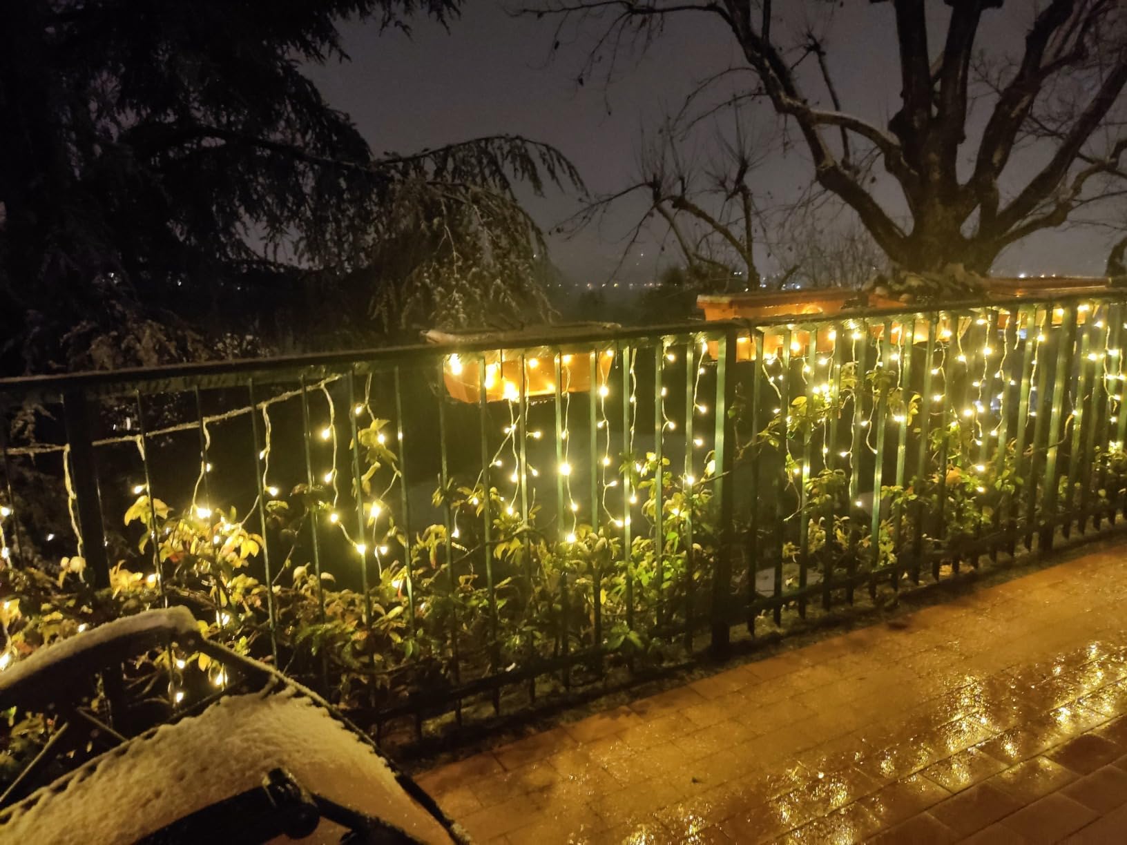 WOWDSGN Tenda Luminosa 10M 440 LED luci Natale bianco caldo