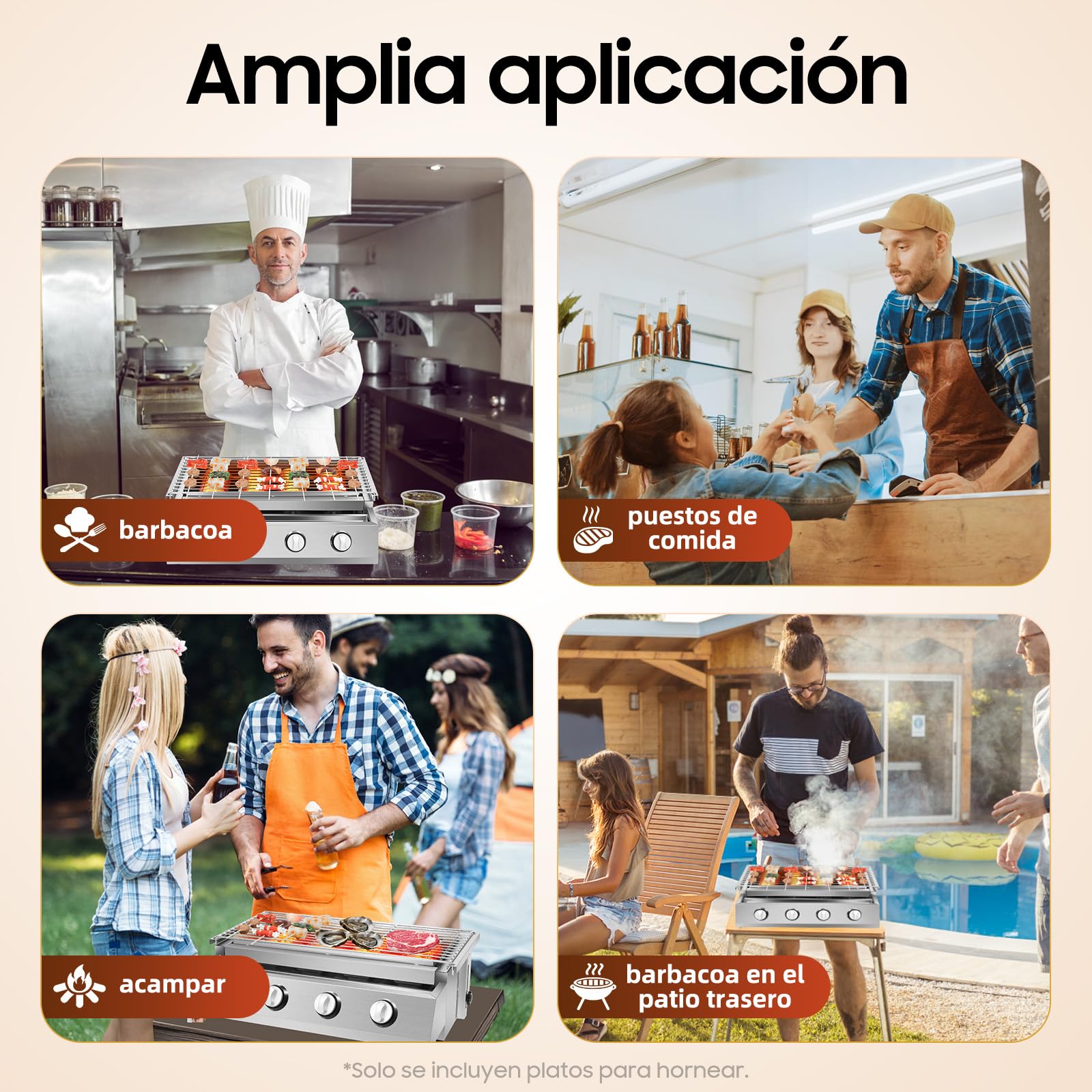TiryyDrela Barbecue Gas 4 Bruciatori Senza Fumo