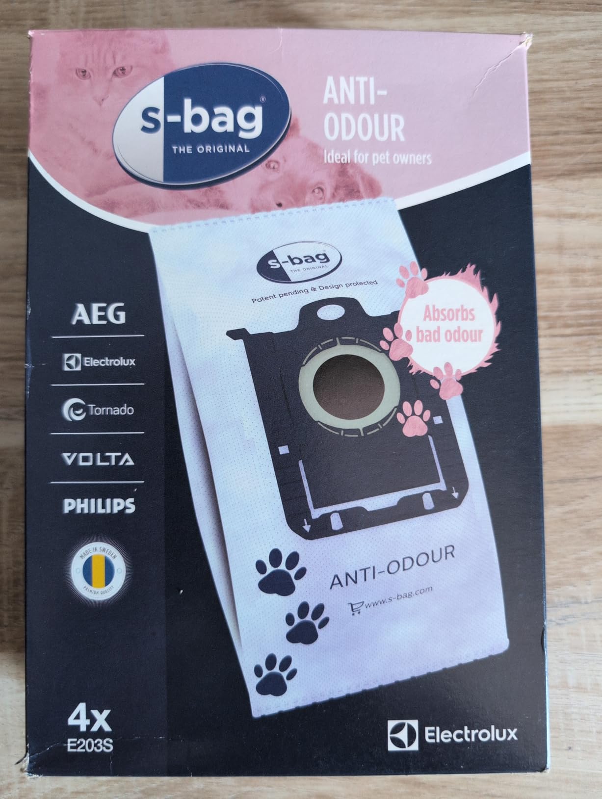 Electrolux E203S S-bag sacchetti aspirapolvere 4 pezzi bianchi
