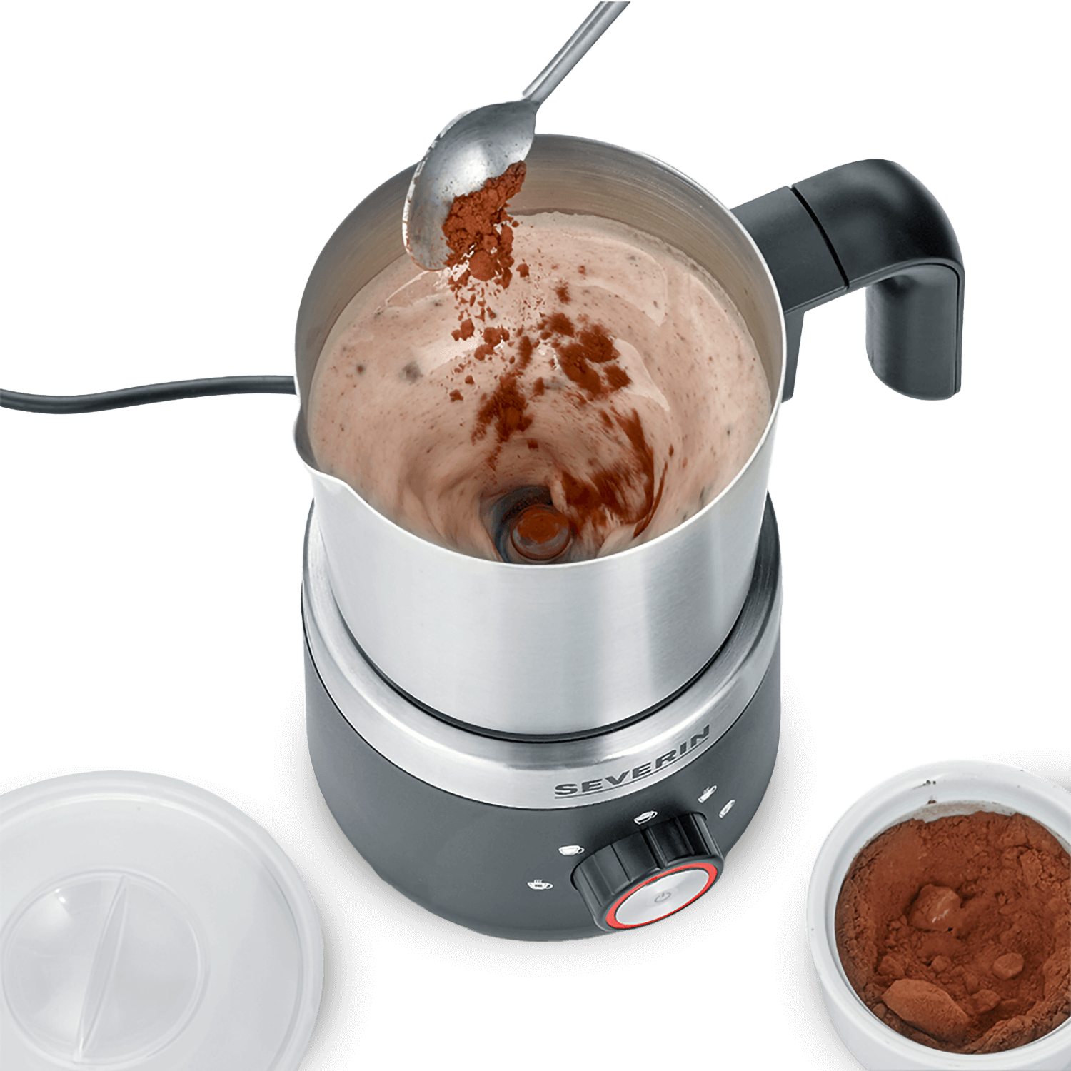 SEVO Montalatte elettrico acciaio inox 300 ml caldo freddo