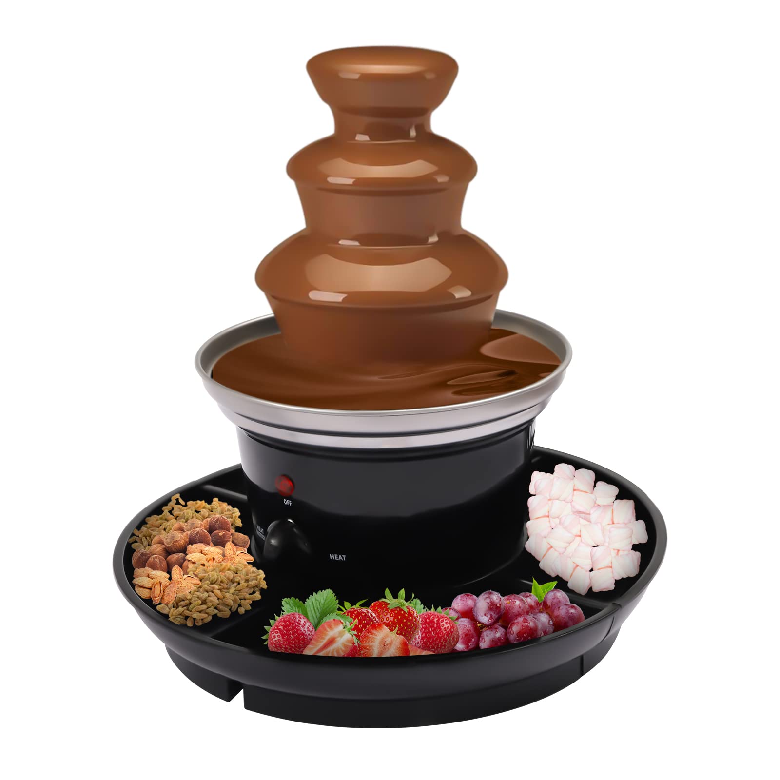 TiryyDrela Fontana cioccolato 3 livelli 0,45kg inox
