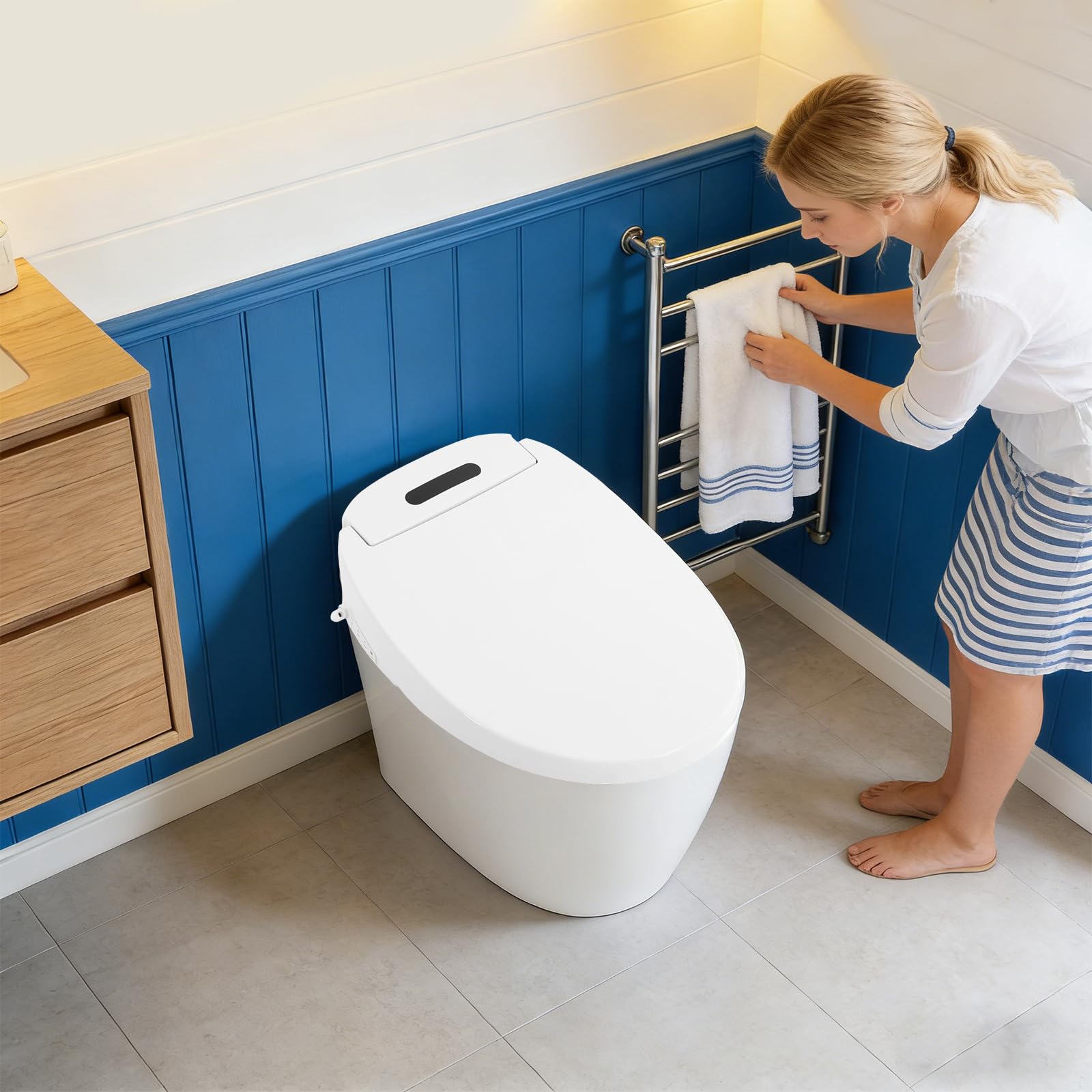 TiryyDrela Sedile WC Giapponese Bidet Riscaldato Telecomando