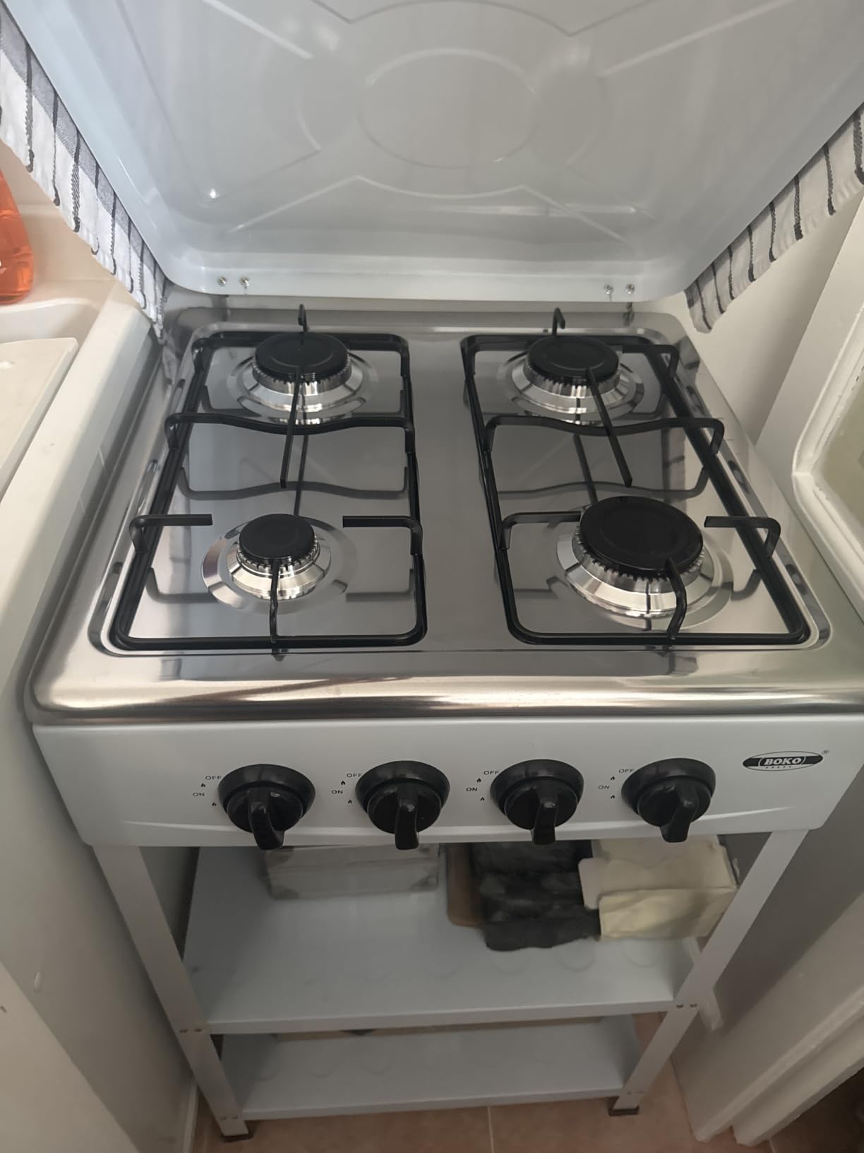 TiryyDrela Fornello Gas 4 Fuochi Ghisa Accensione Manuale