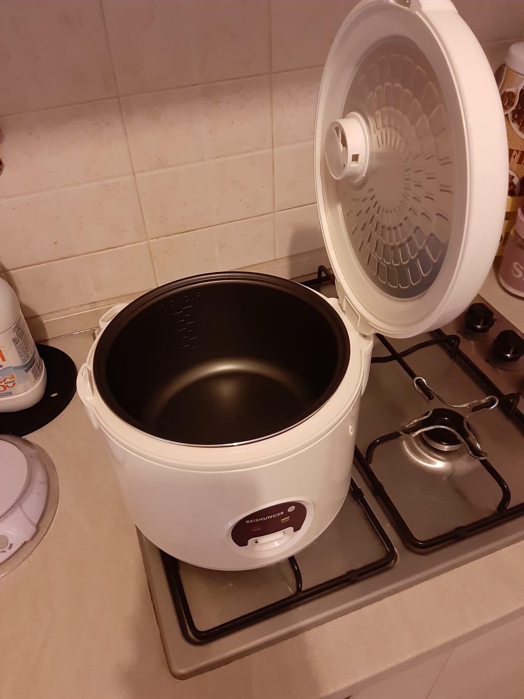 Reishunger cuociriso elettrico nero 1,2 L 6 persone antiaderente