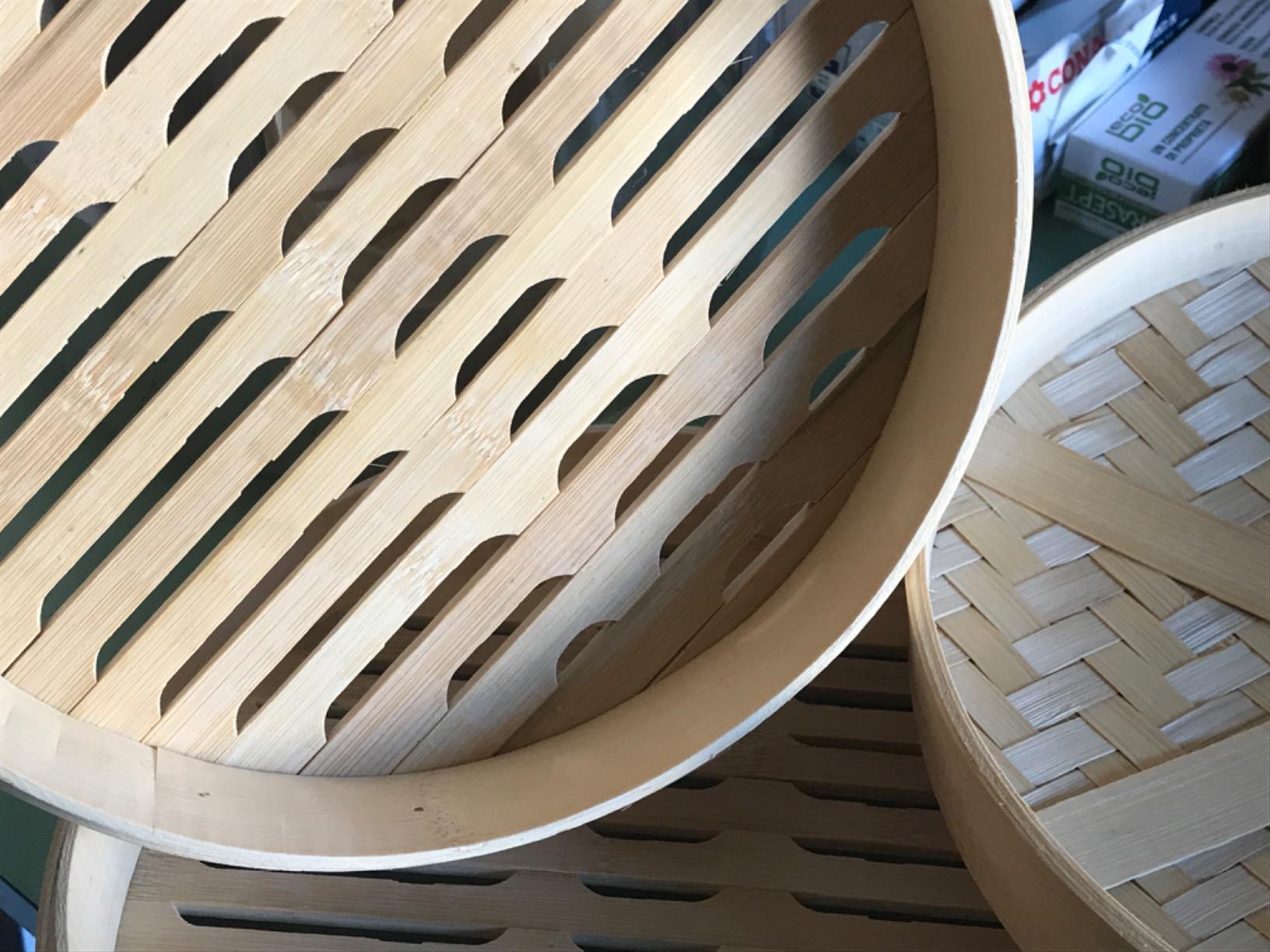 Reishunger vaporiera bambù 20 cm 2 piani per riso e dim sum