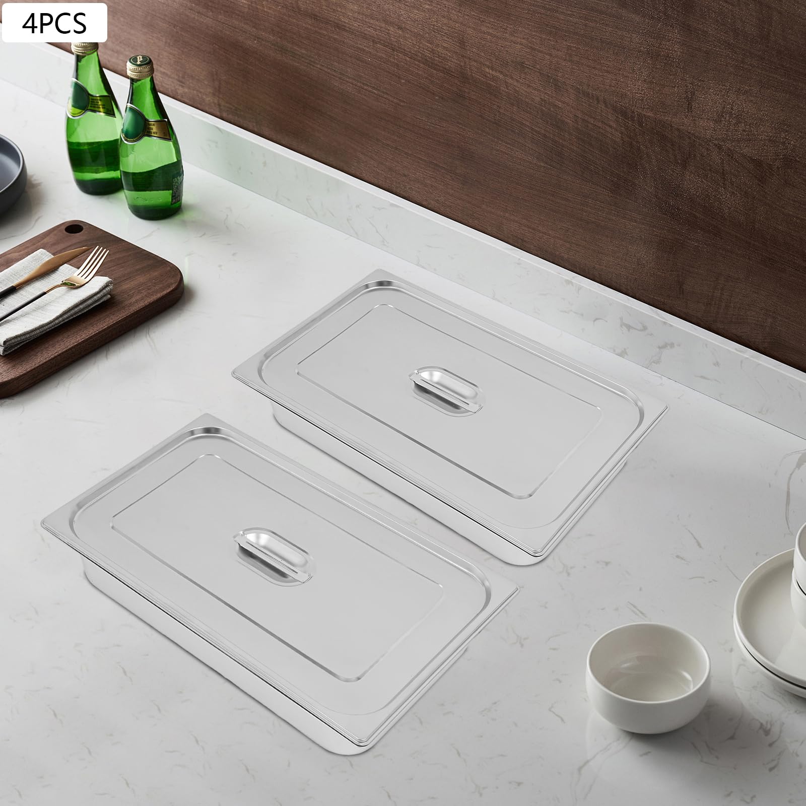 TiryyDrela contenitori alimenti inox 7,5L set 4 con coperchio