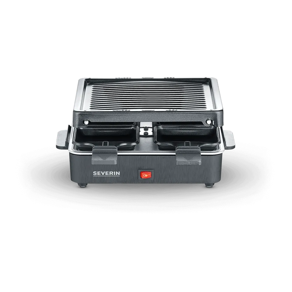 SEVO Raclette 4 persone grill 4 padelline 21x21 cm