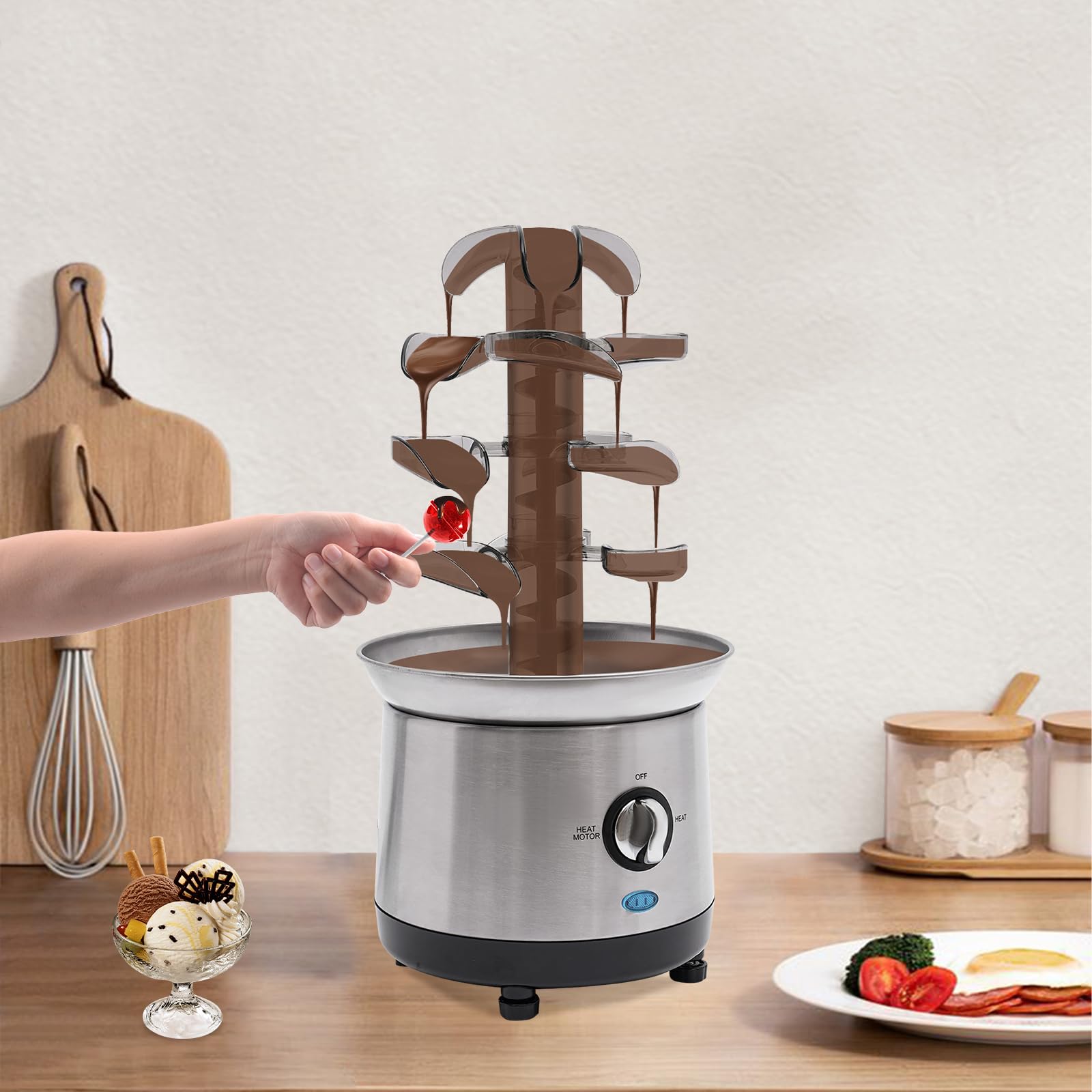 TiryyDrela Fontana Cioccolato 4 Livelli Inox 1,2 L