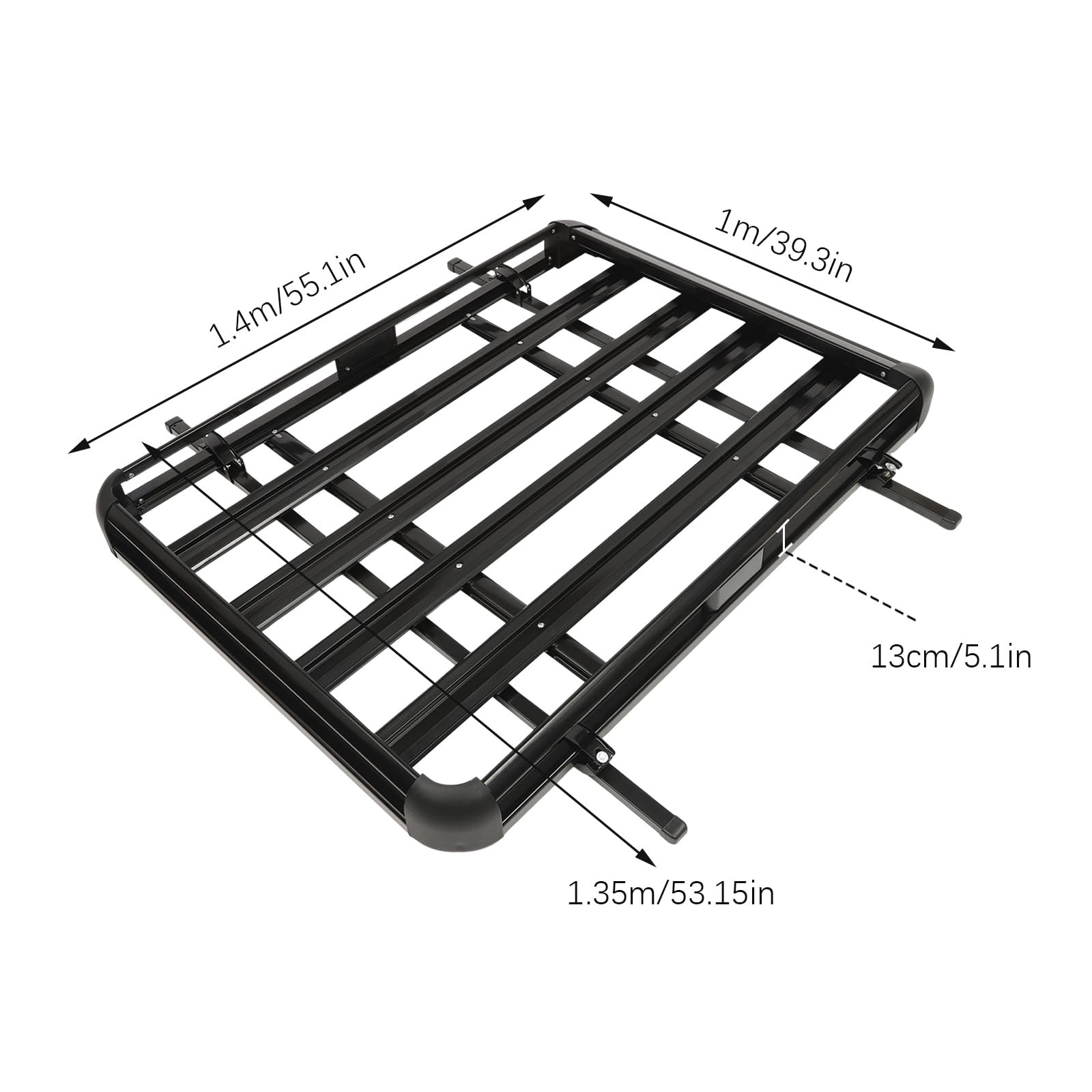 TiryyDrela Portapacchi Tetto SUV 140x100 cm 150 kg Nero