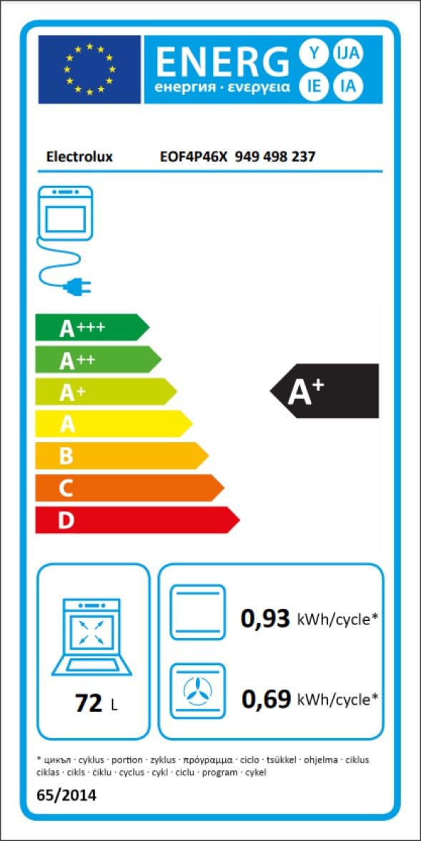 Electrolux 500 Series EOF4P46X Forno Incasso 72L Inox