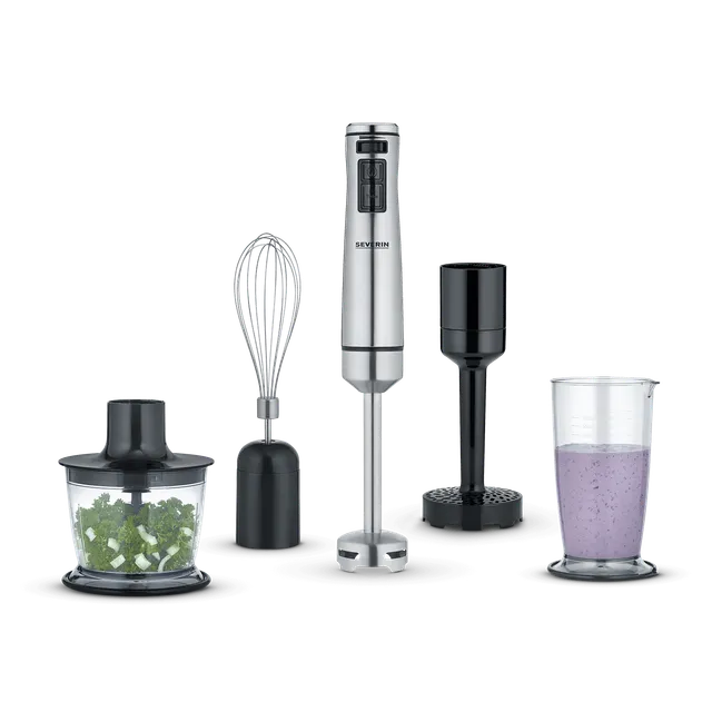 SEVO Set Premium Frullatore a Immersione 1000W 4 Lame