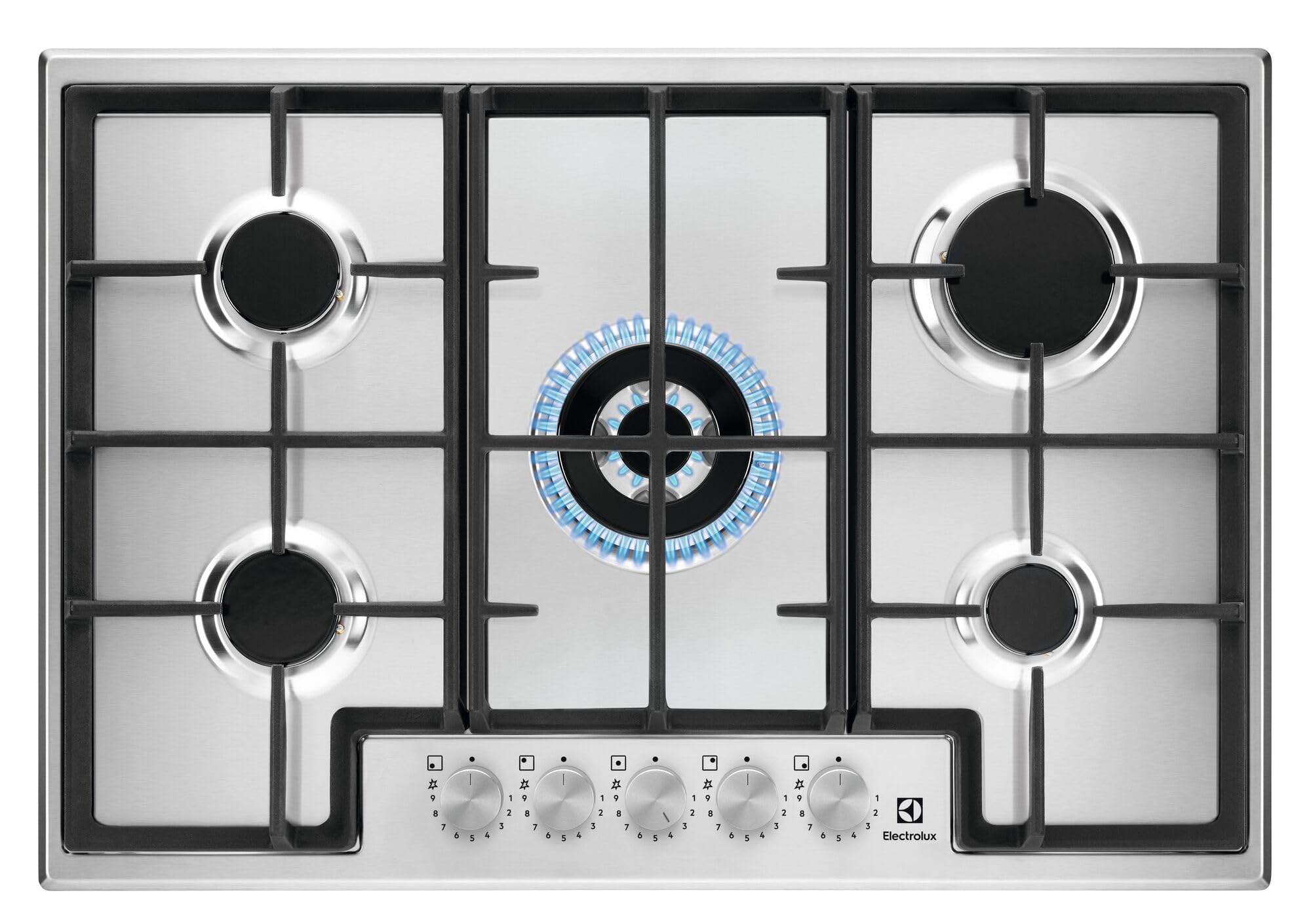 Electrolux Serie 600 EGG7536K piano gas 75 cm nero 5 fuochi