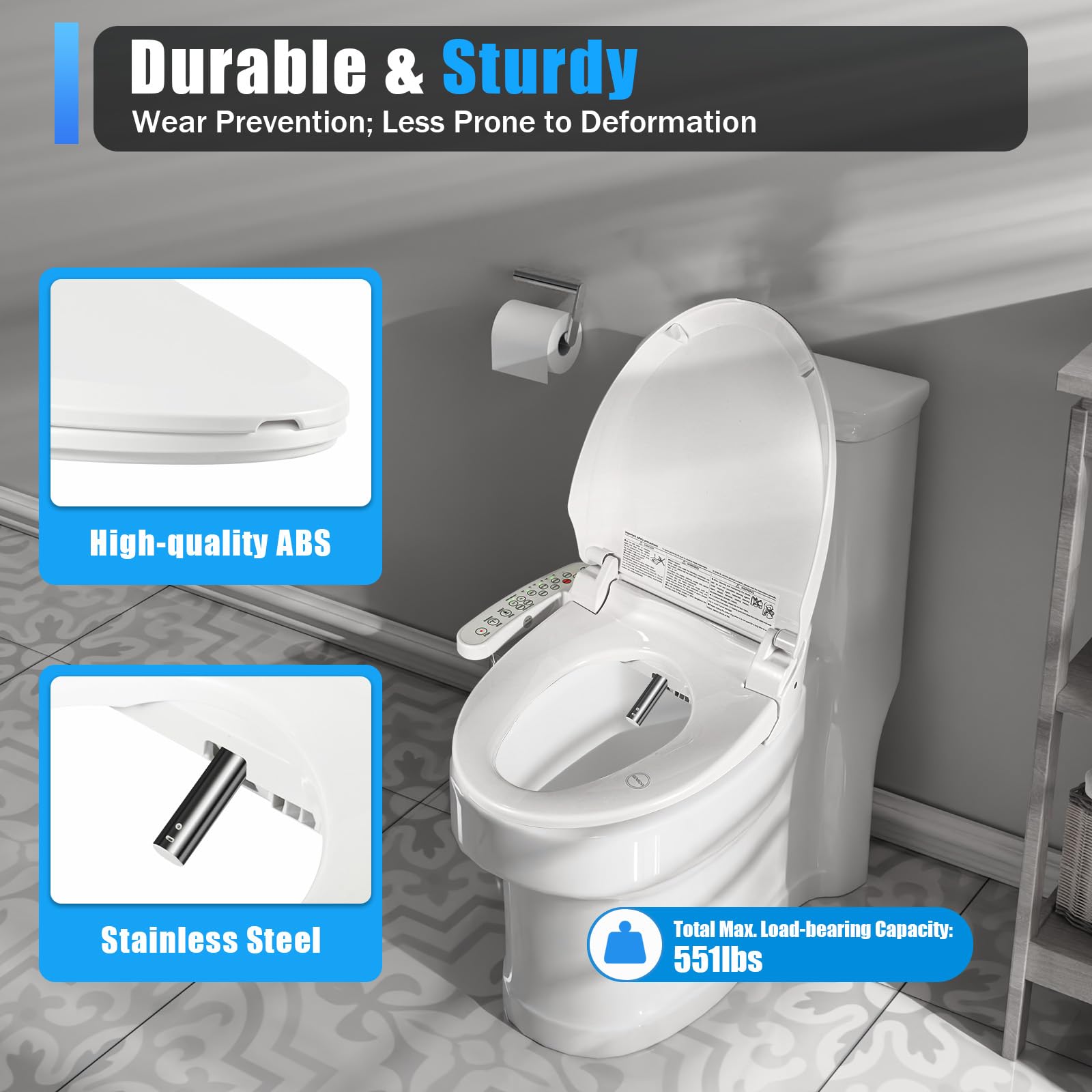 TiryyDrela Sedile WC Giapponese Elettrico con Bidet Riscaldato