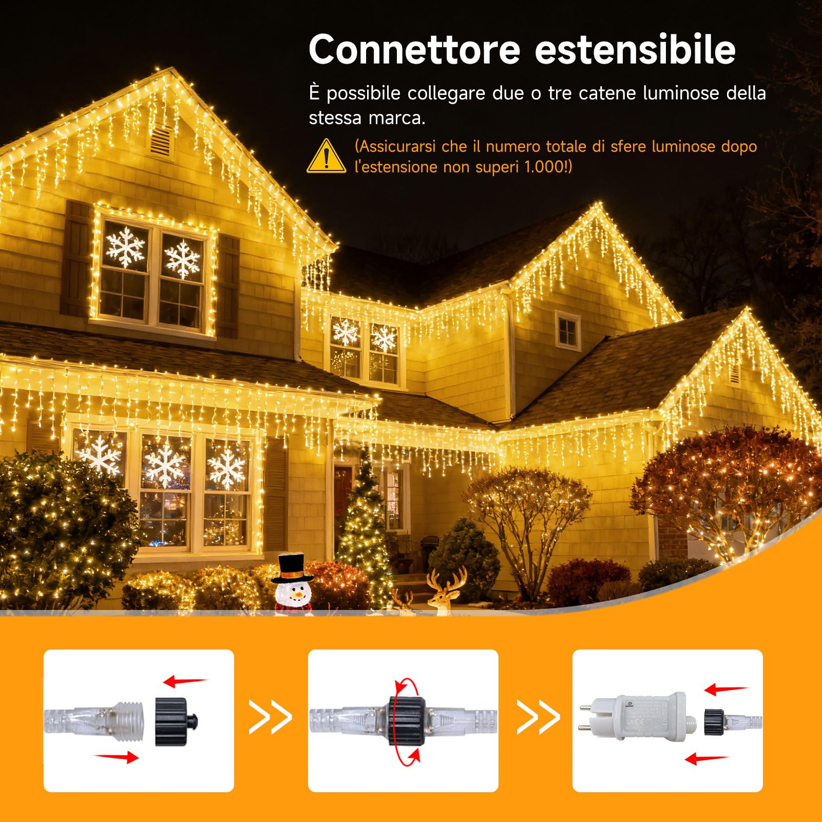 WOWDSGN 9M 275LED catena luminosa esterno 9 m timer