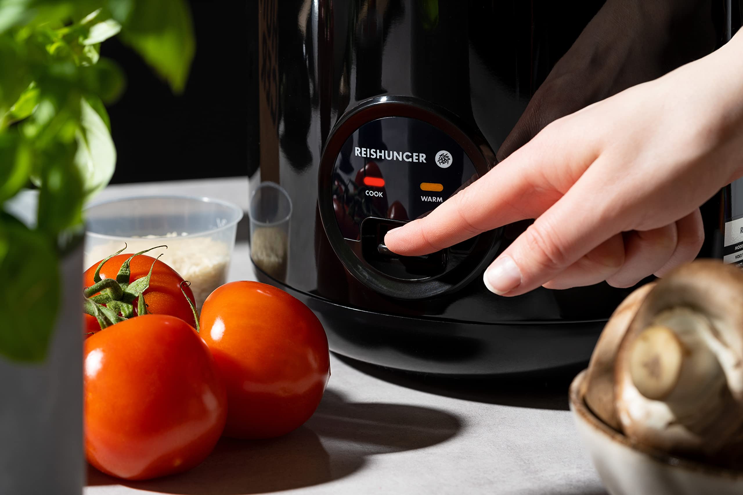 Reishunger cuociriso elettrico nero 1,2 L 6 persone antiaderente