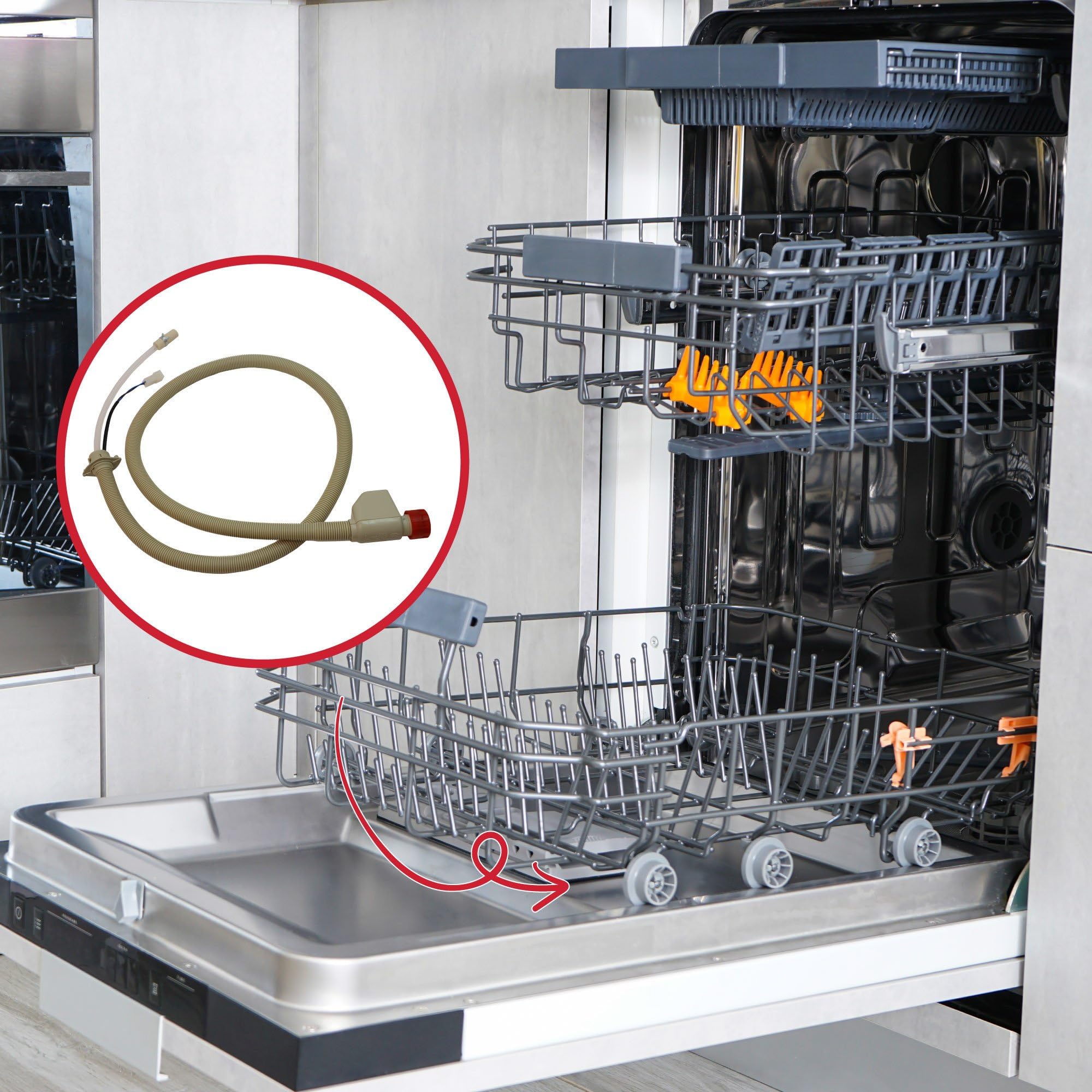 Electrolux 140180589016 tubo carico lavastoviglie con Aquastop