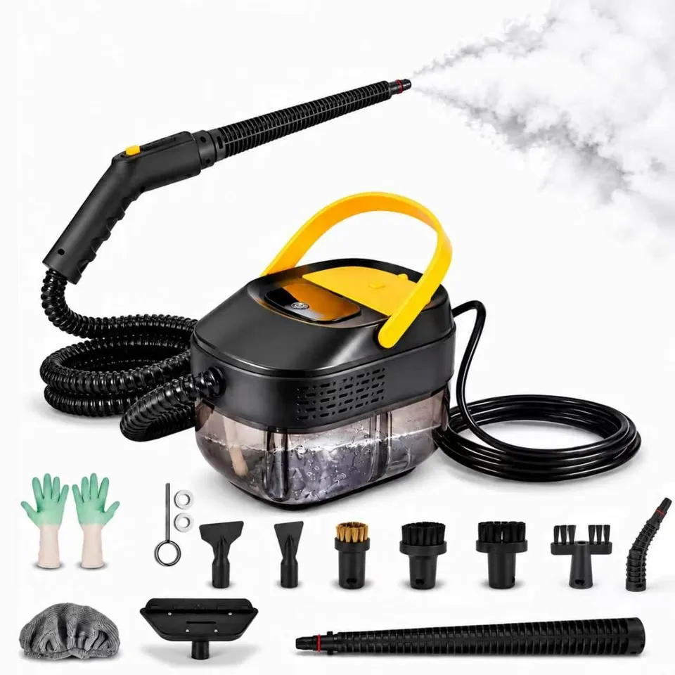 WOWDSGN Pulitore a Vapore Manuale 2500W 14 Accessori