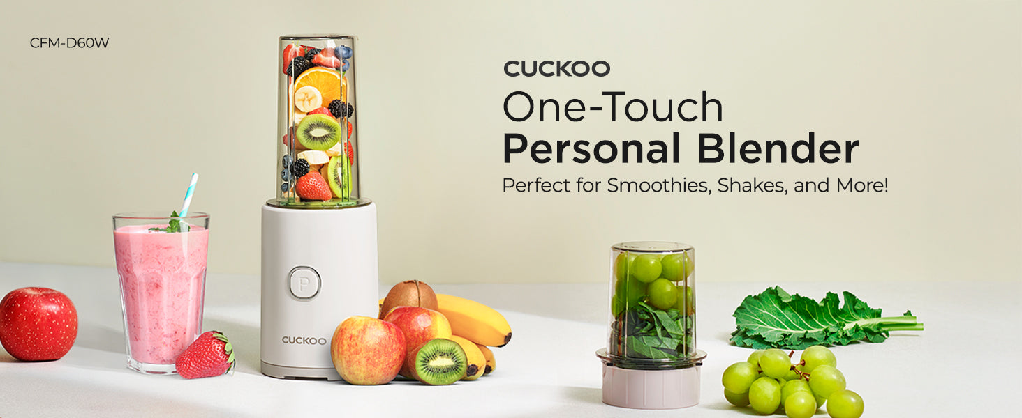 CUCKOO One-Touch CFM-D60W frullatore 500ml con 2 contenitori