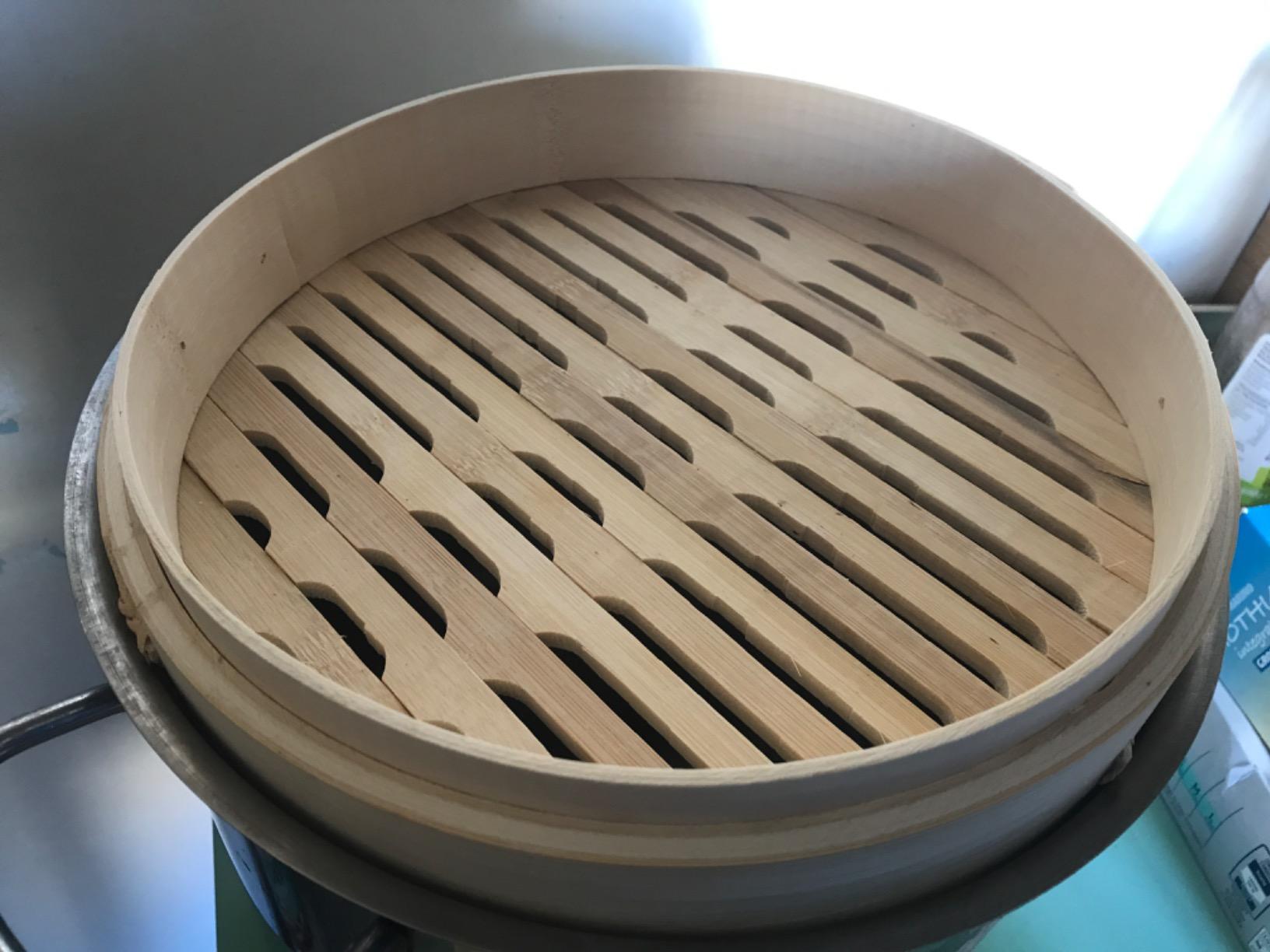 Reishunger vaporiera bambù 20 cm 2 piani per riso e dim sum
