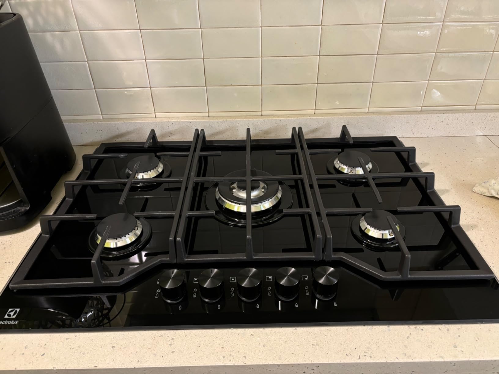 Electrolux Serie 600 EGG7536K piano gas 75 cm nero 5 fuochi